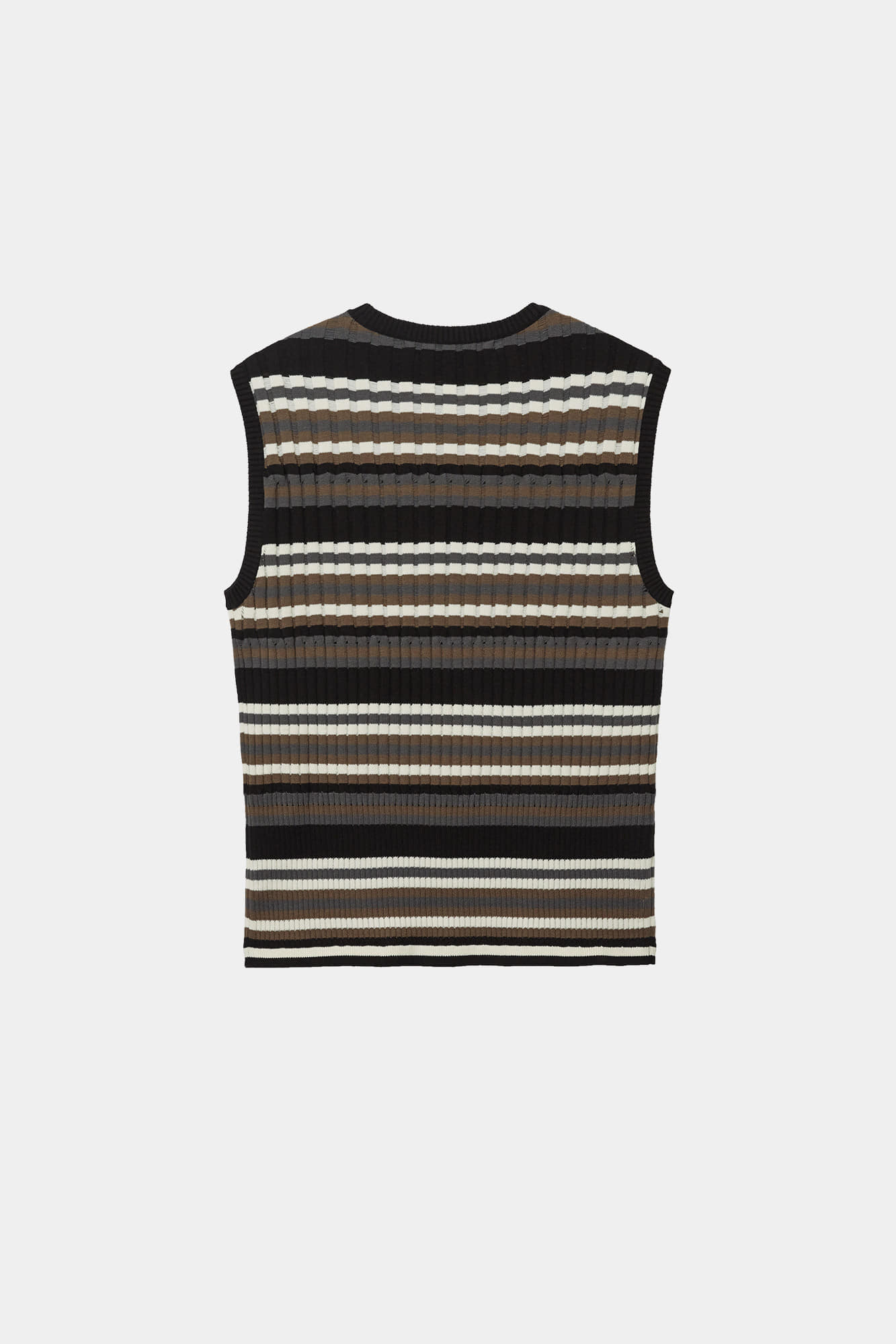 Andersson Bell - Contrast Rib Sleeveless (Black/Grey/Brown) product image 11 | TRAB K-Fashion Australia