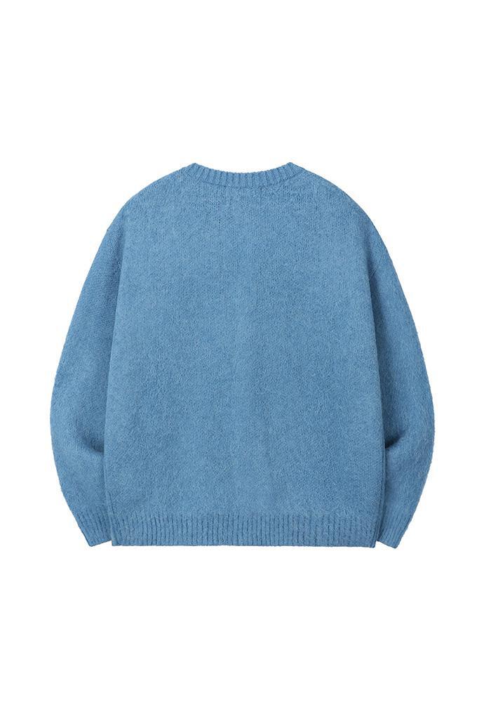Art if acts - Alpaca Round Neck Cardigan (Dark Blue) product image 6 | TRAB K-Fashion Australia