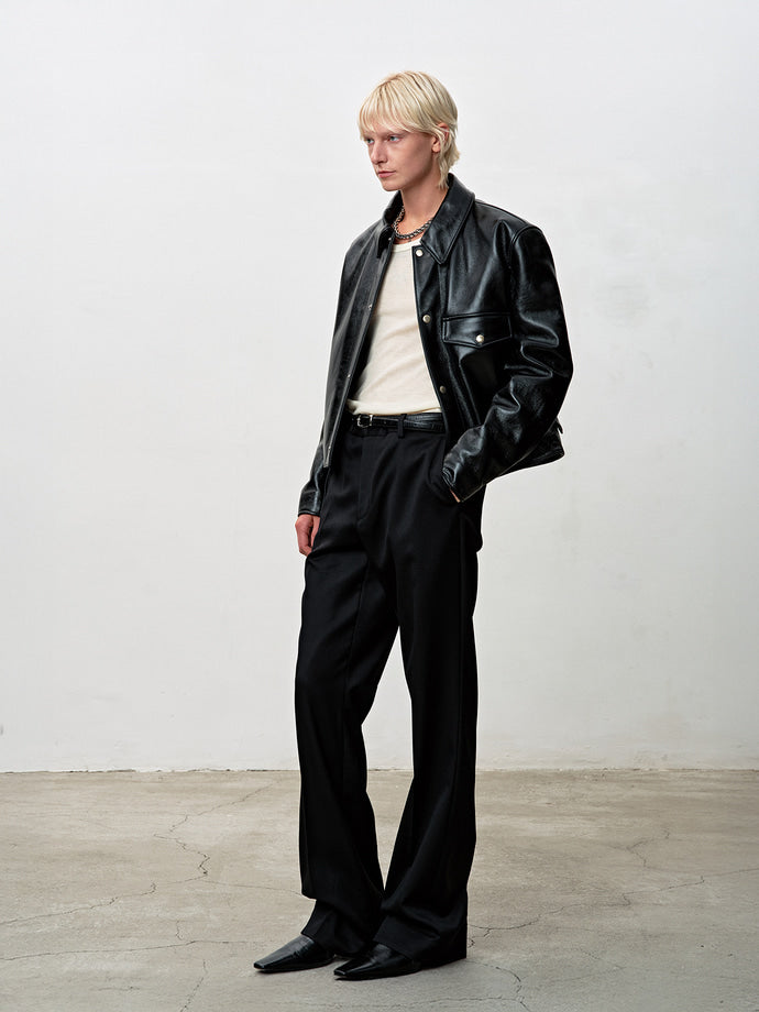 Tonywack - Leather Biker Short Blouson (Black) product image 3 | TRAB K-Fashion Australia
