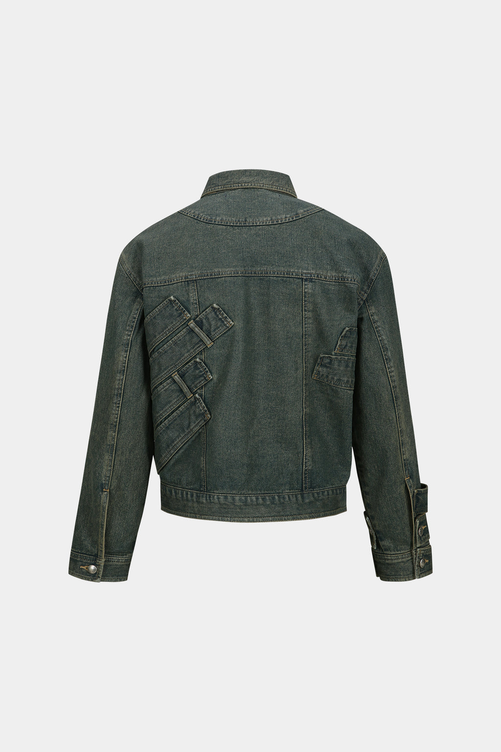 Andersson Bell - Waistbands Denim Jacket (Army Green) product image 9 | TRAB K-Fashion Australia