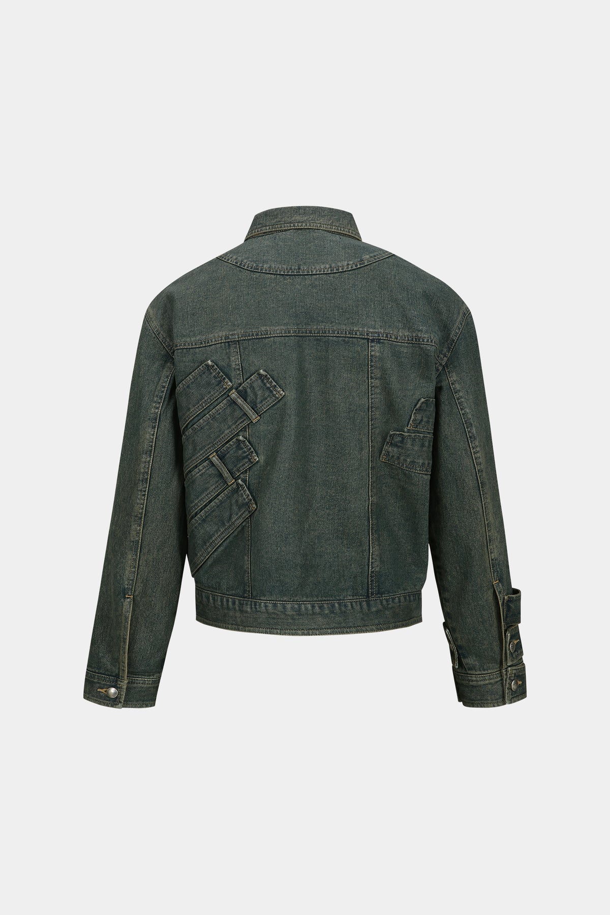 Andersson Bell - Waistbands Denim Jacket (Army Green) product image 9 | TRAB K-Fashion Australia