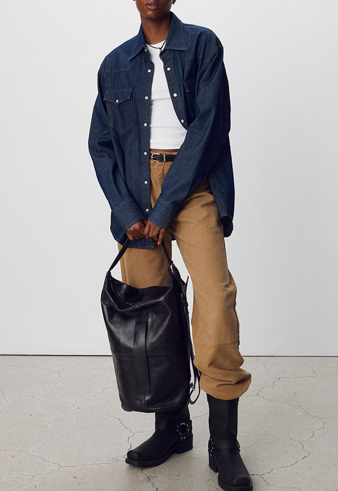 Tonywack - Rinsed Denim Western Shirt (Indigo) product image 6 | TRAB K-Fashion Australia