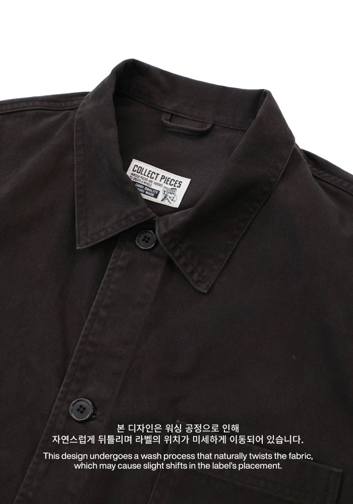 Collect Pieces - Peace Bird Work Jacket (Dark Brown) product image 2 | TRAB K-Fashion Australia