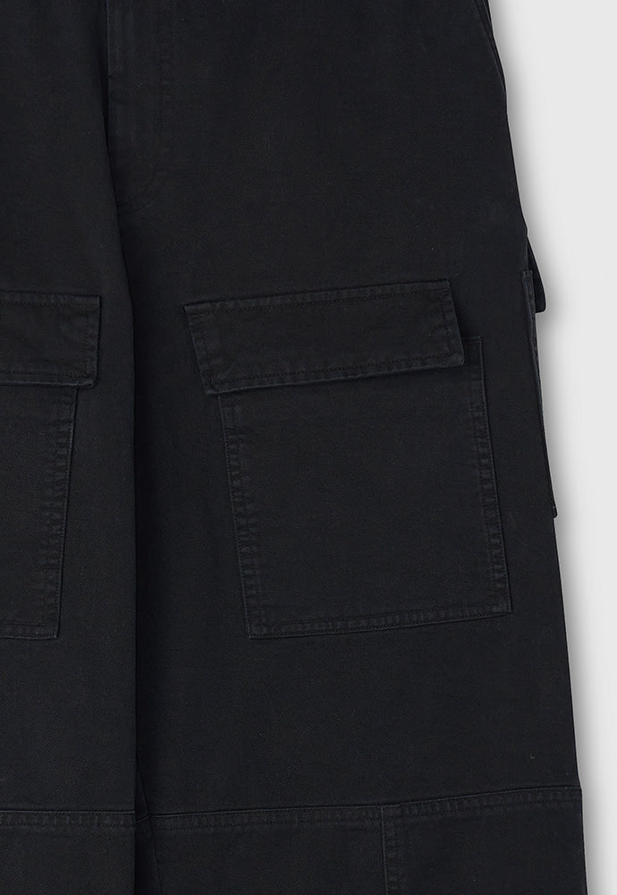 Tonywack - Wide-Leg Garment Washed Cargo Pants (Faded Black) product image 12 | TRAB K-Fashion Australia