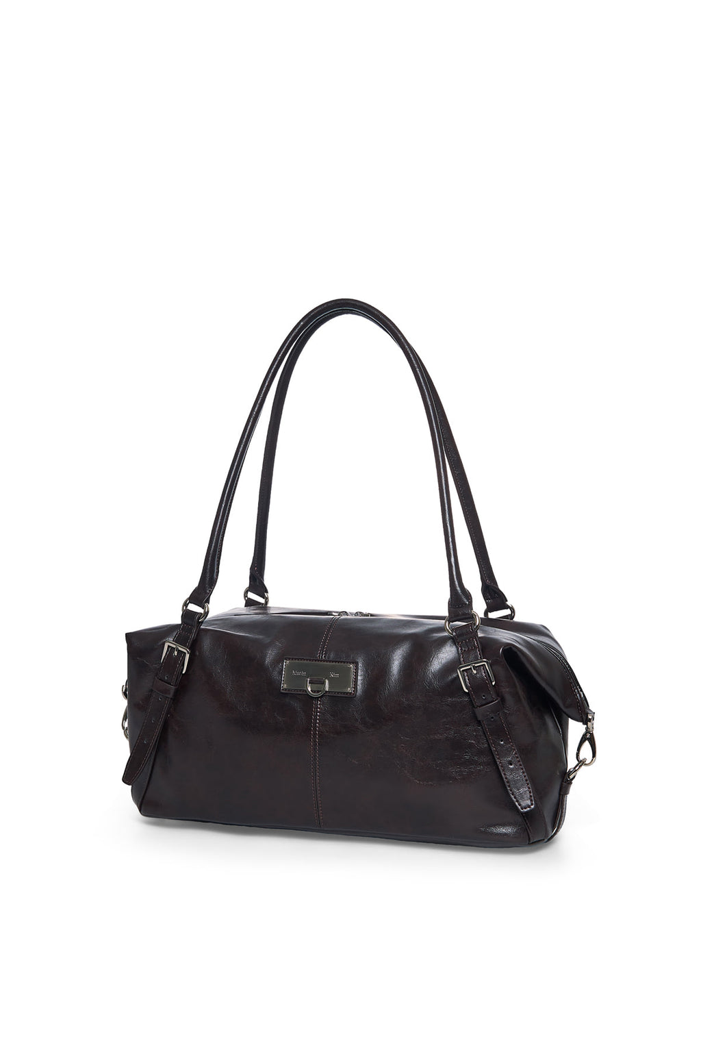 Matin Kim - Matin Soft Form Bowling Bag (Dark Brown) product image 2 | TRAB K-Fashion Australia