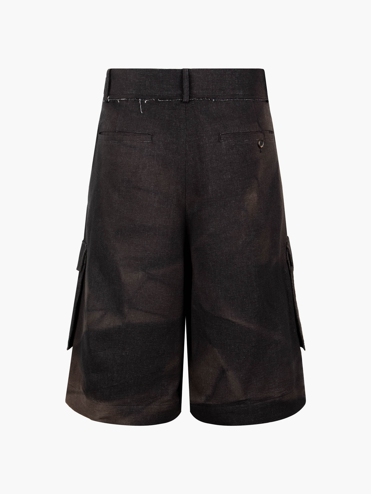 Jiyong Kim - Sun-Bleached Multi Pocket Half Trousers (Black) product image 9 | TRAB K-Fashion Australia