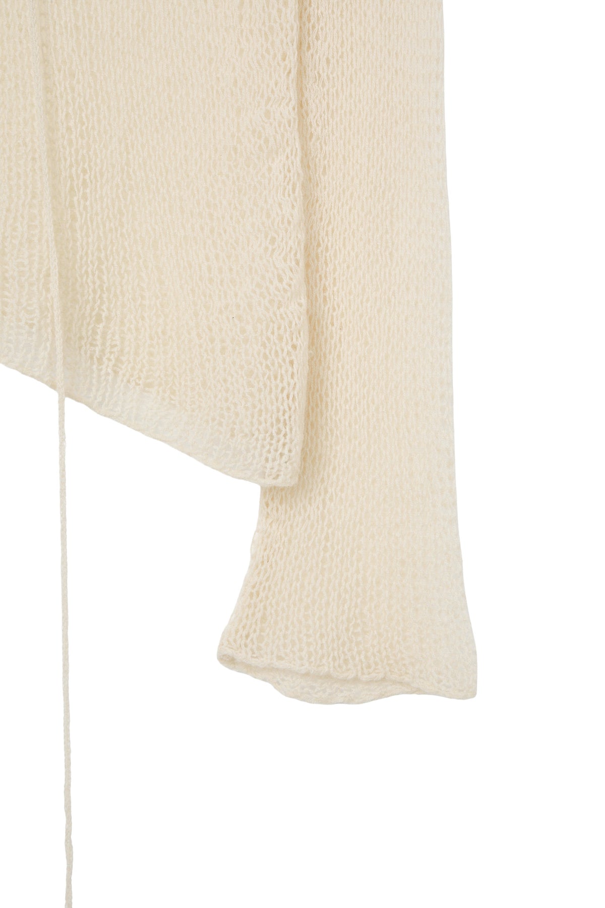 Deinet - Loose Mesh Knit Hoodie (Ivory) product image 4 | TRAB K-Fashion Australia