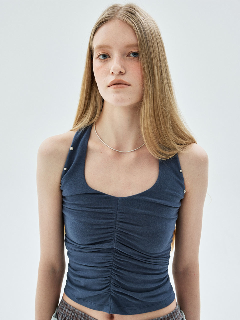 Mardi Mercredi - Studded Top 2Way (Blue) product image 1 | TRAB K-Fashion Australia