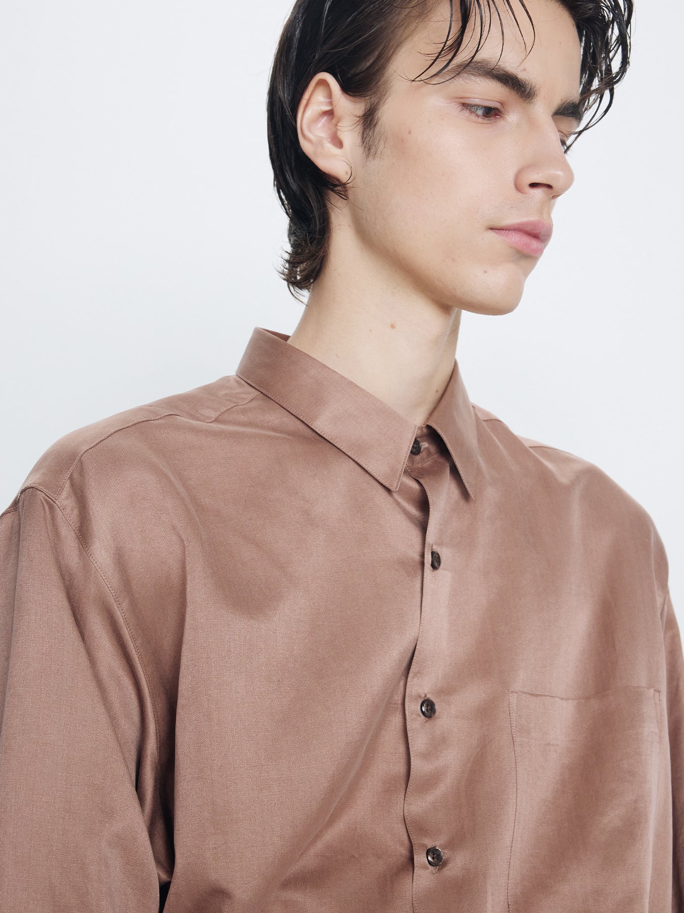 Tonywack - Silk Cotton Essential Shirt (Bronze Pink) product image 5 | TRAB K-Fashion Australia
