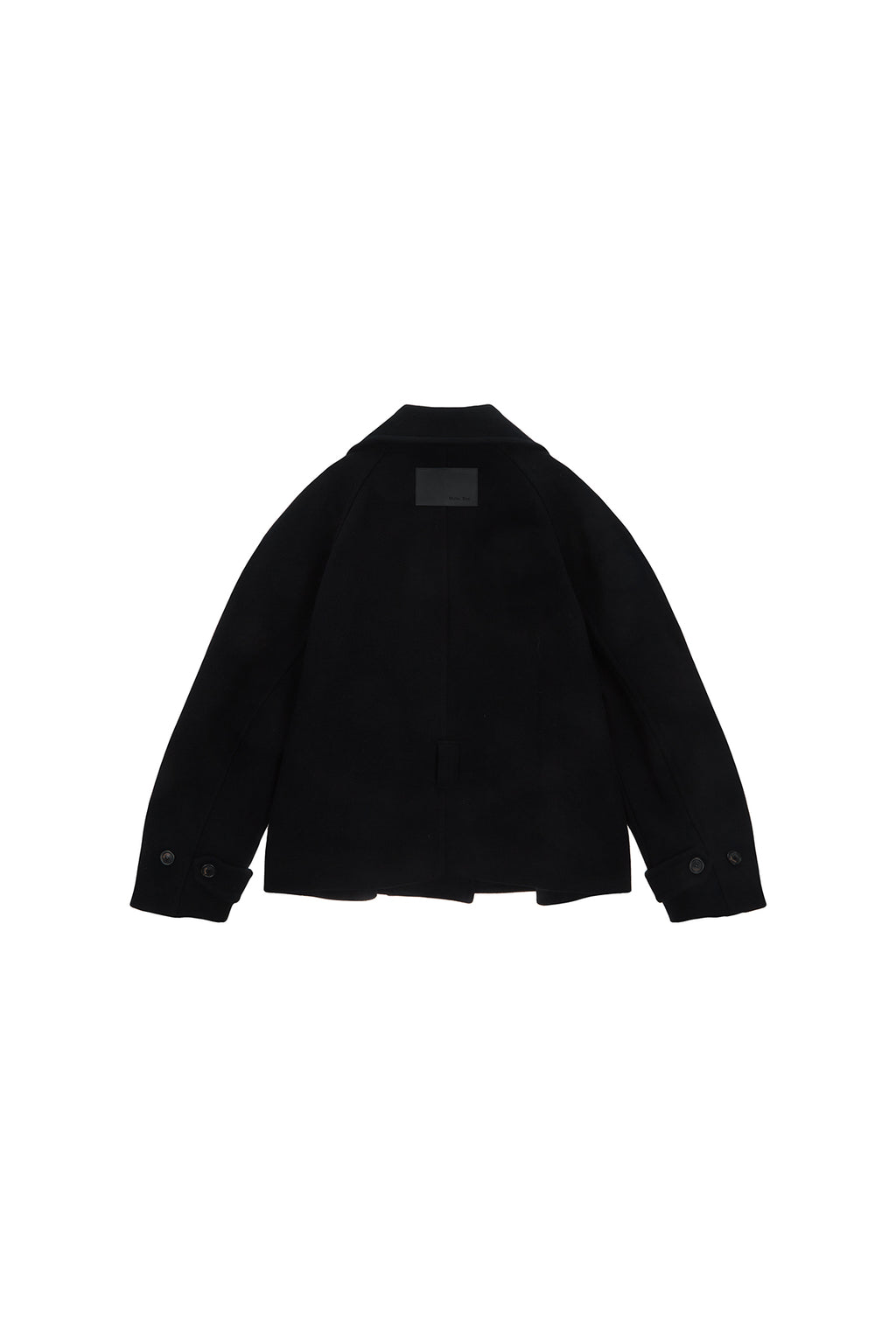 Matin Kim - Belted Big Lapel Double Short Coat (Dark Navy) product image 2 | TRAB K-Fashion Australia