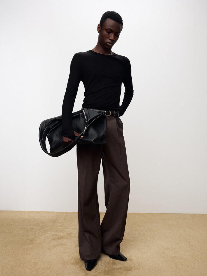 Tonywack - Sheer Wool Ribbed Knit Top (Black) product image 4 | TRAB K-Fashion Australia