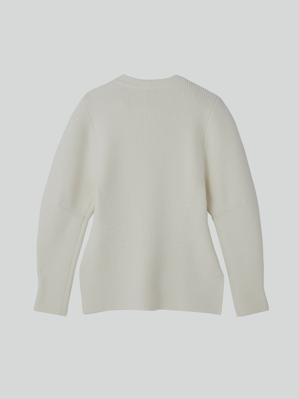 Recto - Volume Sleeve Structured Knit Top (Ivory) product image 11 | TRAB K-Fashion Australia