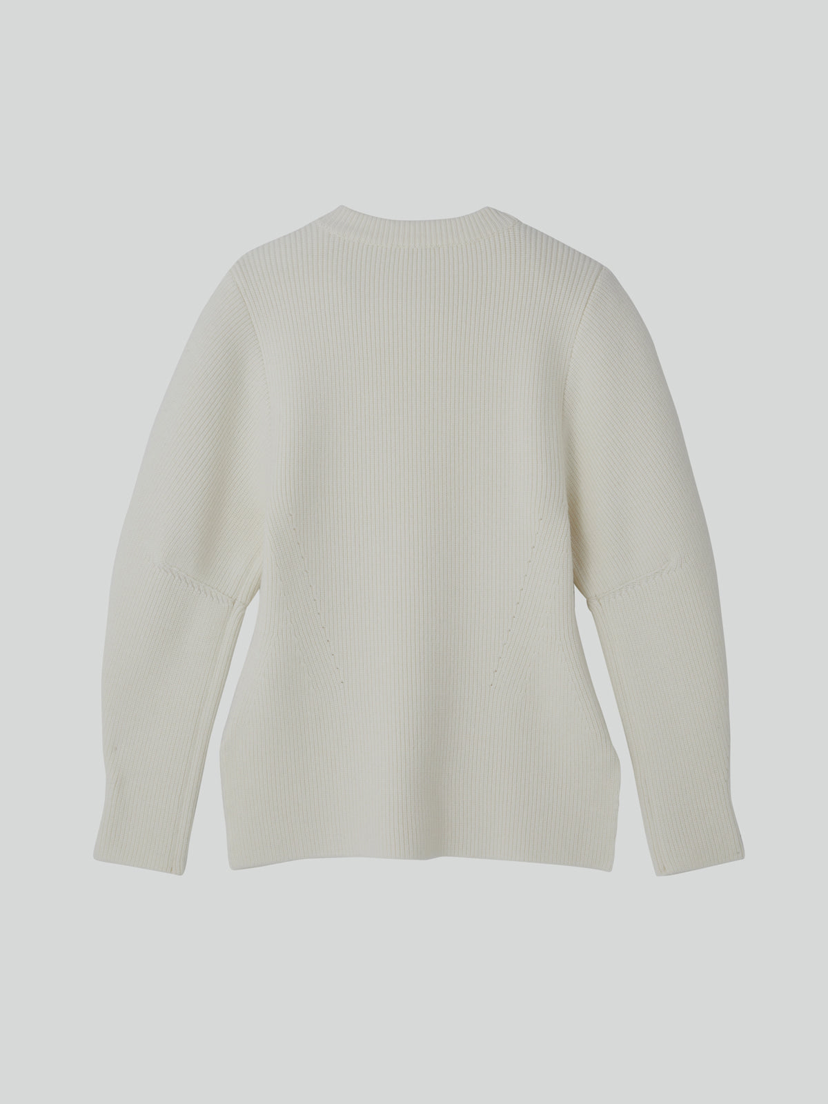 Recto - Volume Sleeve Structured Knit Top (Ivory) product image 11 | TRAB K-Fashion Australia
