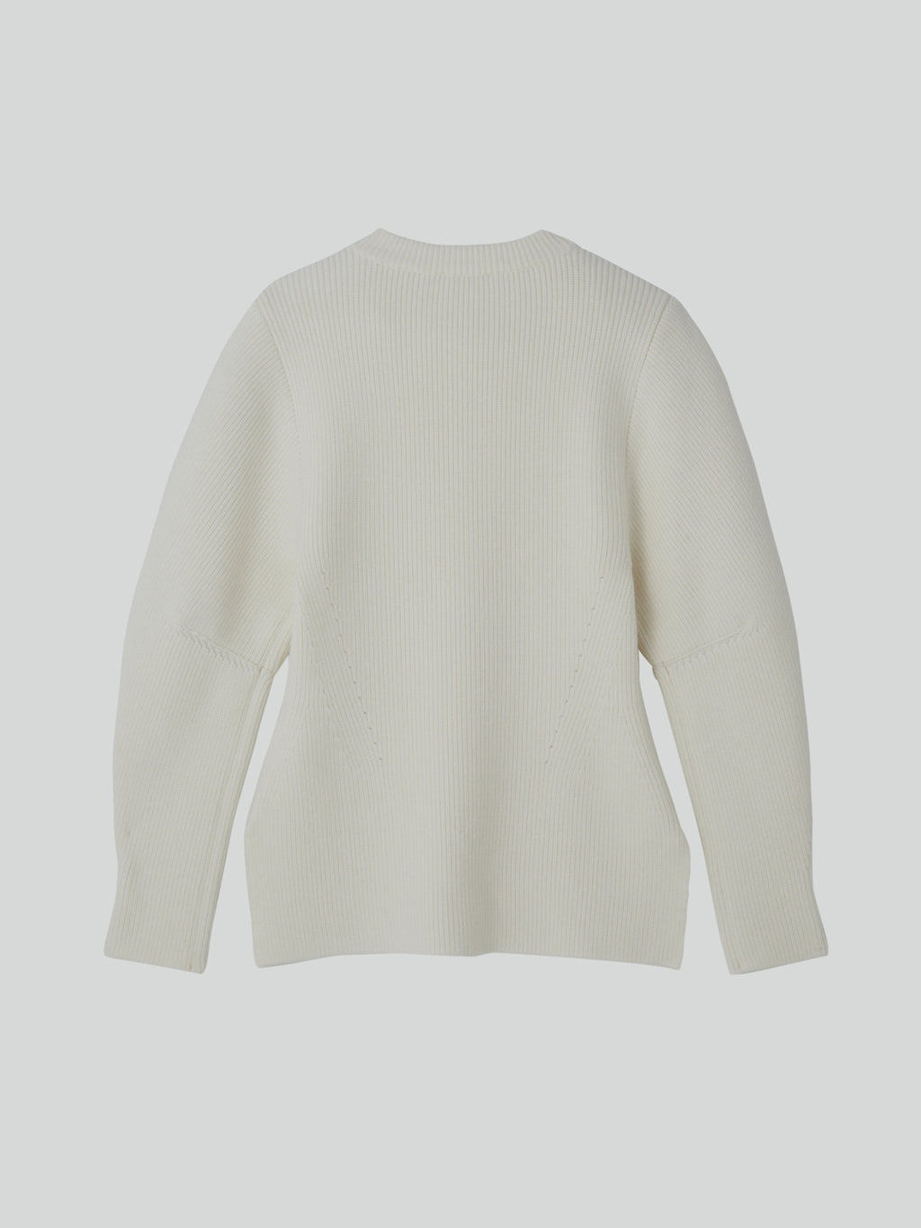 Recto - Volume Sleeve Structured Knit Top (Ivory) product image 11 | TRAB K-Fashion Australia