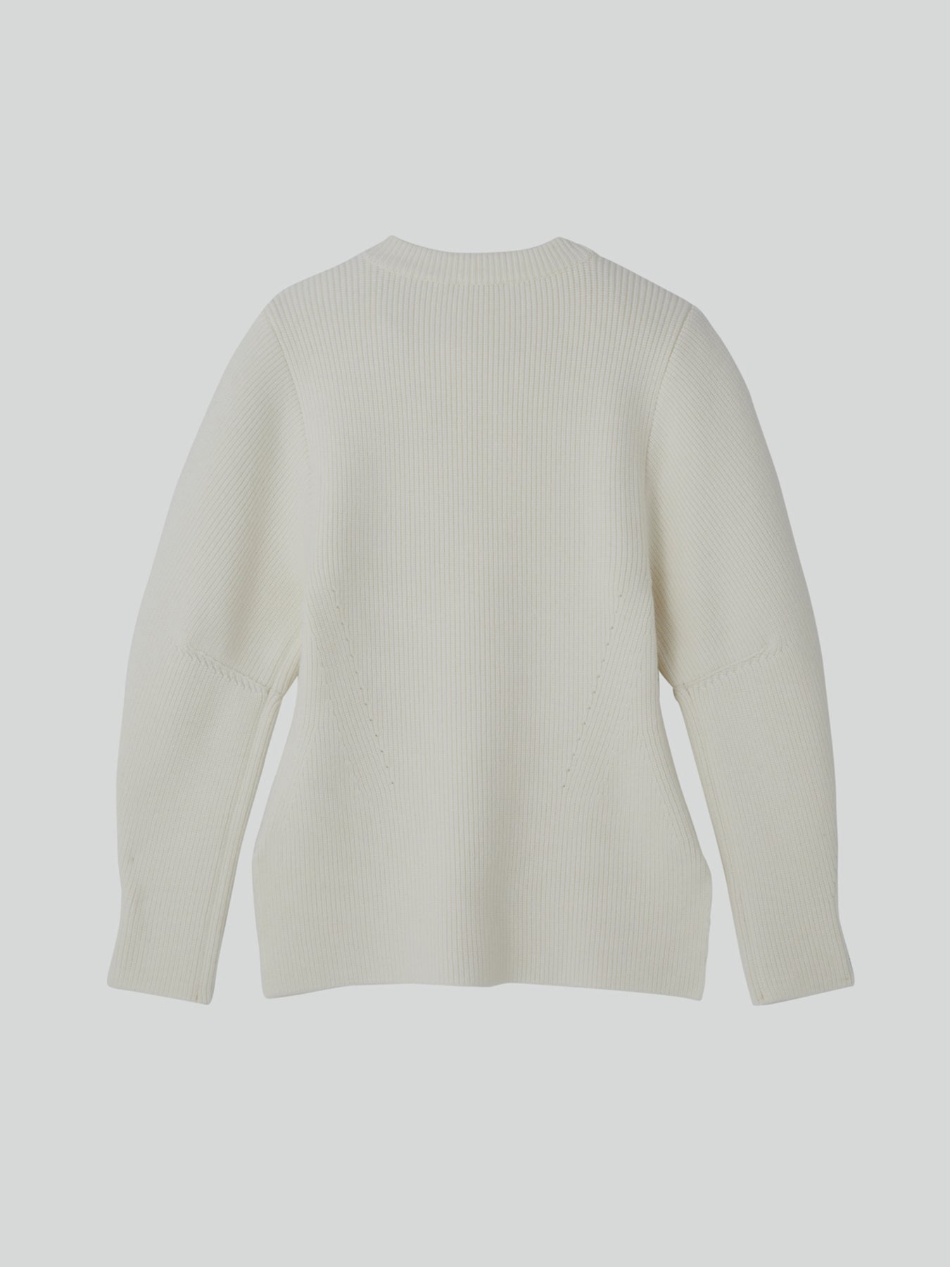 Recto - Volume Sleeve Structured Knit Top (Ivory) product image 11 | TRAB K-Fashion Australia