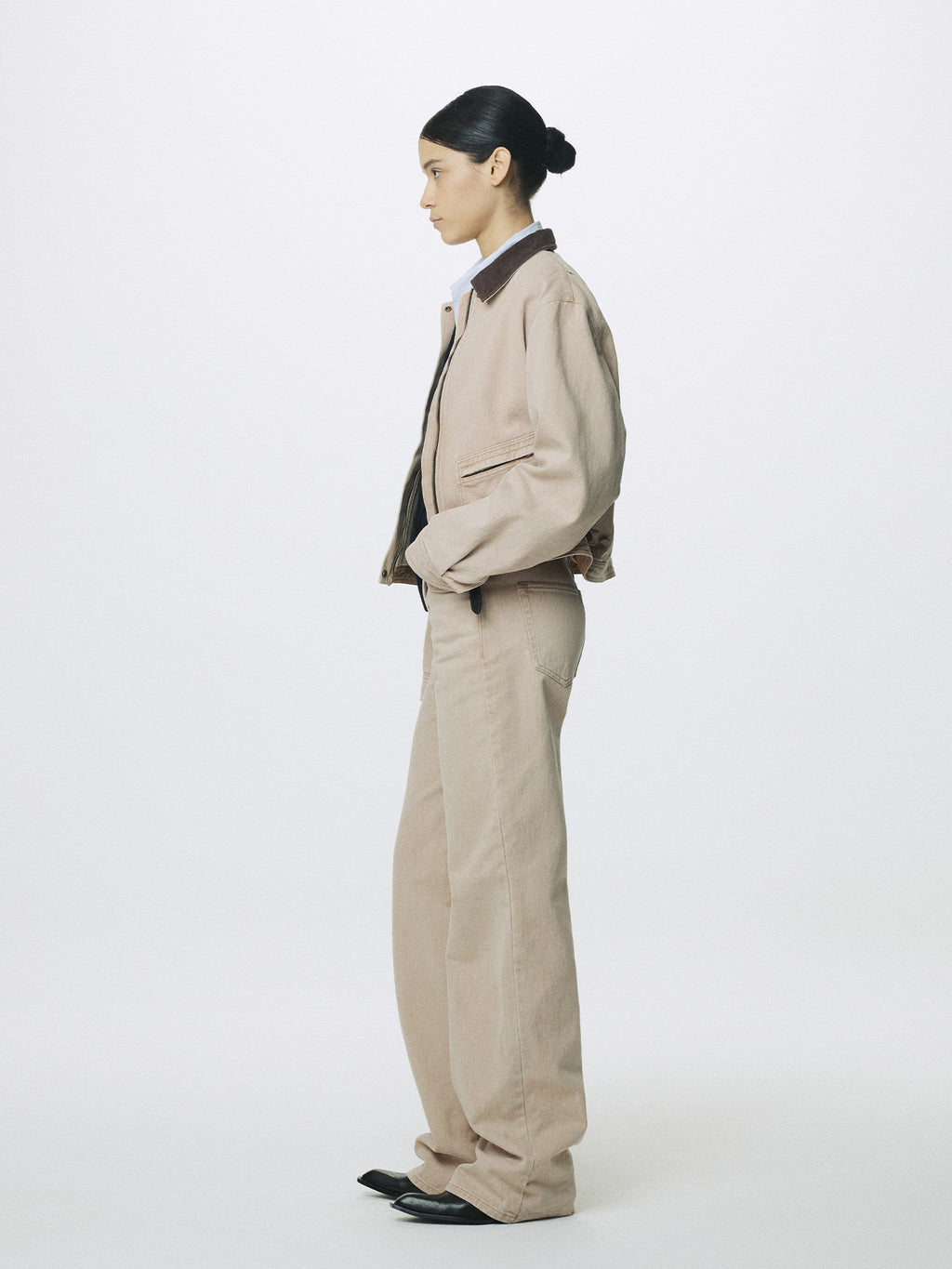 Tonywack - Washed Cotton Straight Pants (Washed Beige) product image 2 | TRAB K-Fashion Australia