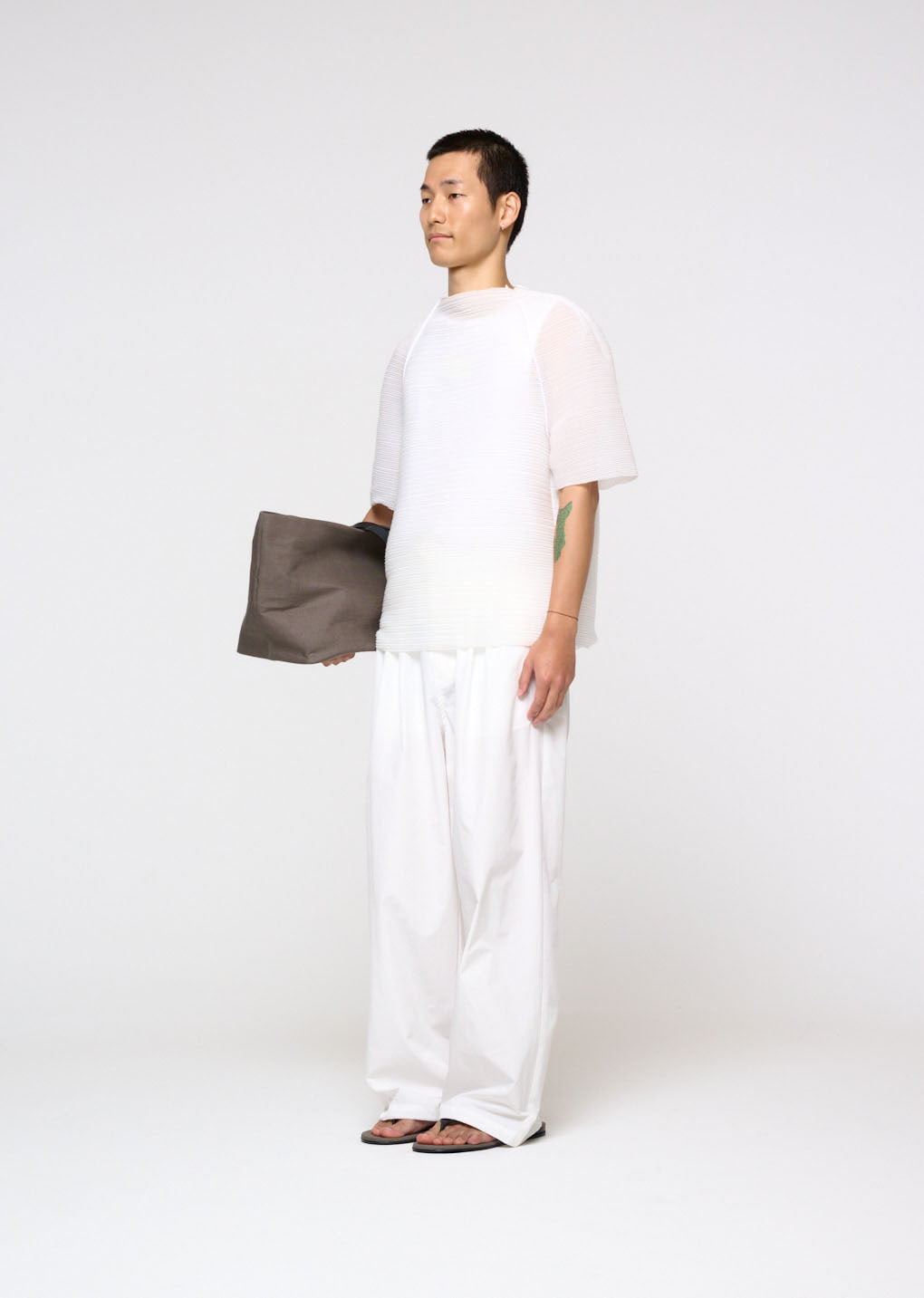Amomento - Men's Pleats Raglan Top (White) product image 3 | TRAB K-Fashion Australia