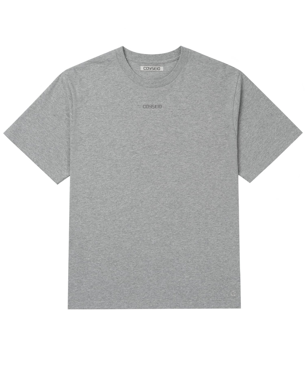 Coyseio - Mini Logo Regular T-Shirt (Melange Grey) product image 5 | TRAB K-Fashion Australia