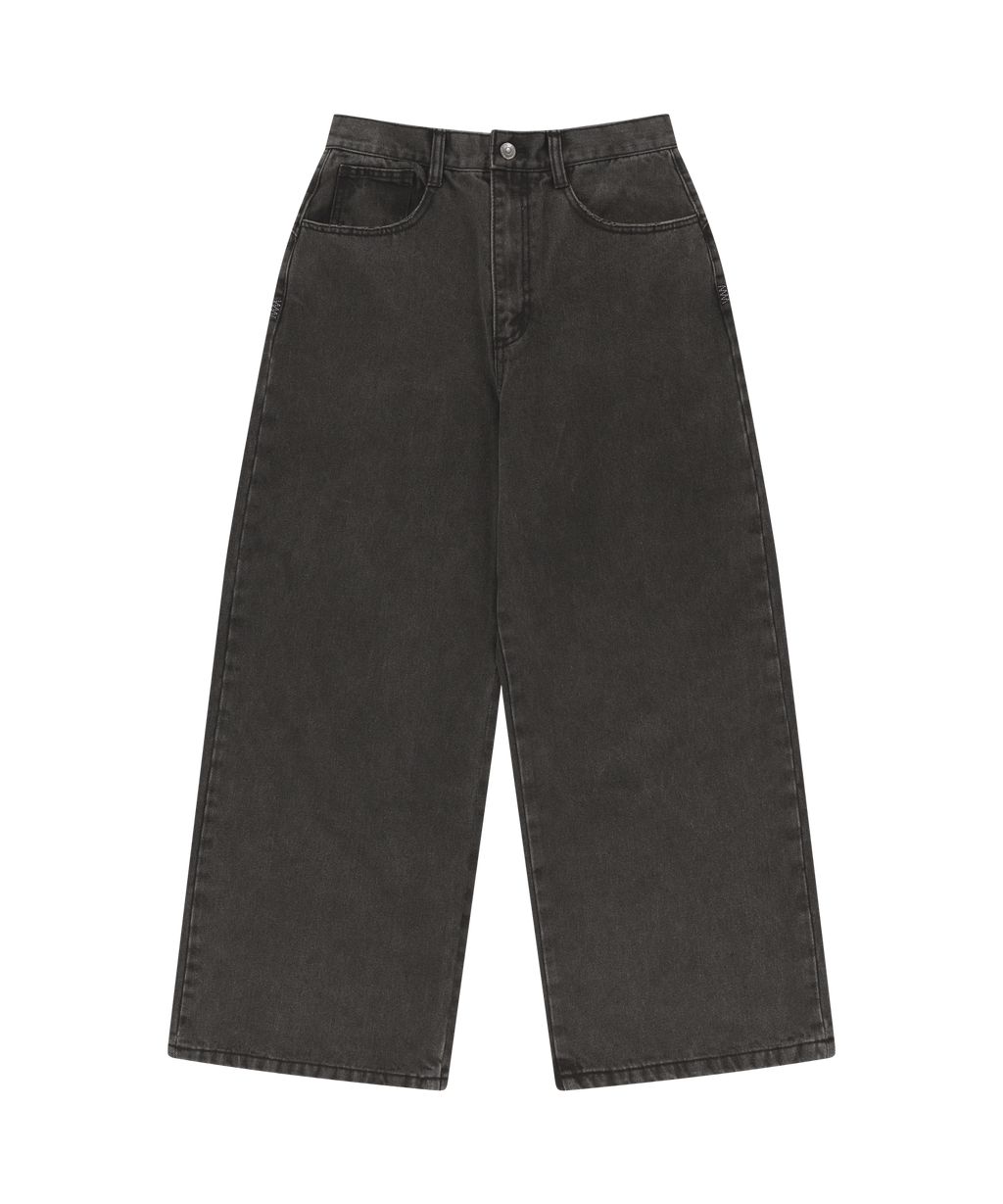 Coyseio - W Stitch Denim Pants (Black) product image 1 | TRAB K-Fashion Australia