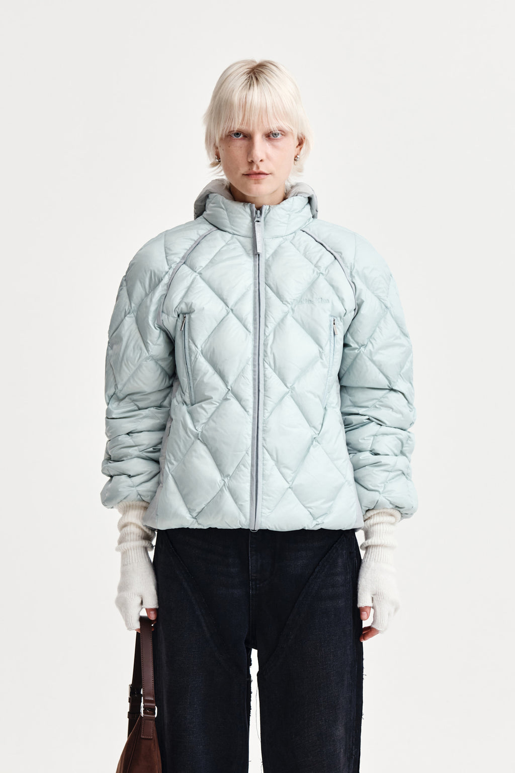 Matin Kim - Quilting Hoody Lightweight Jumper (down Blended) (Mint) product image 5 | TRAB K-Fashion Australia