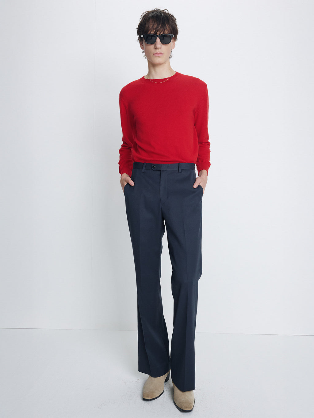 Tonywack - Super Fine Merino Wool Crew-Neck Knit (Red) product image 4 | TRAB K-Fashion Australia