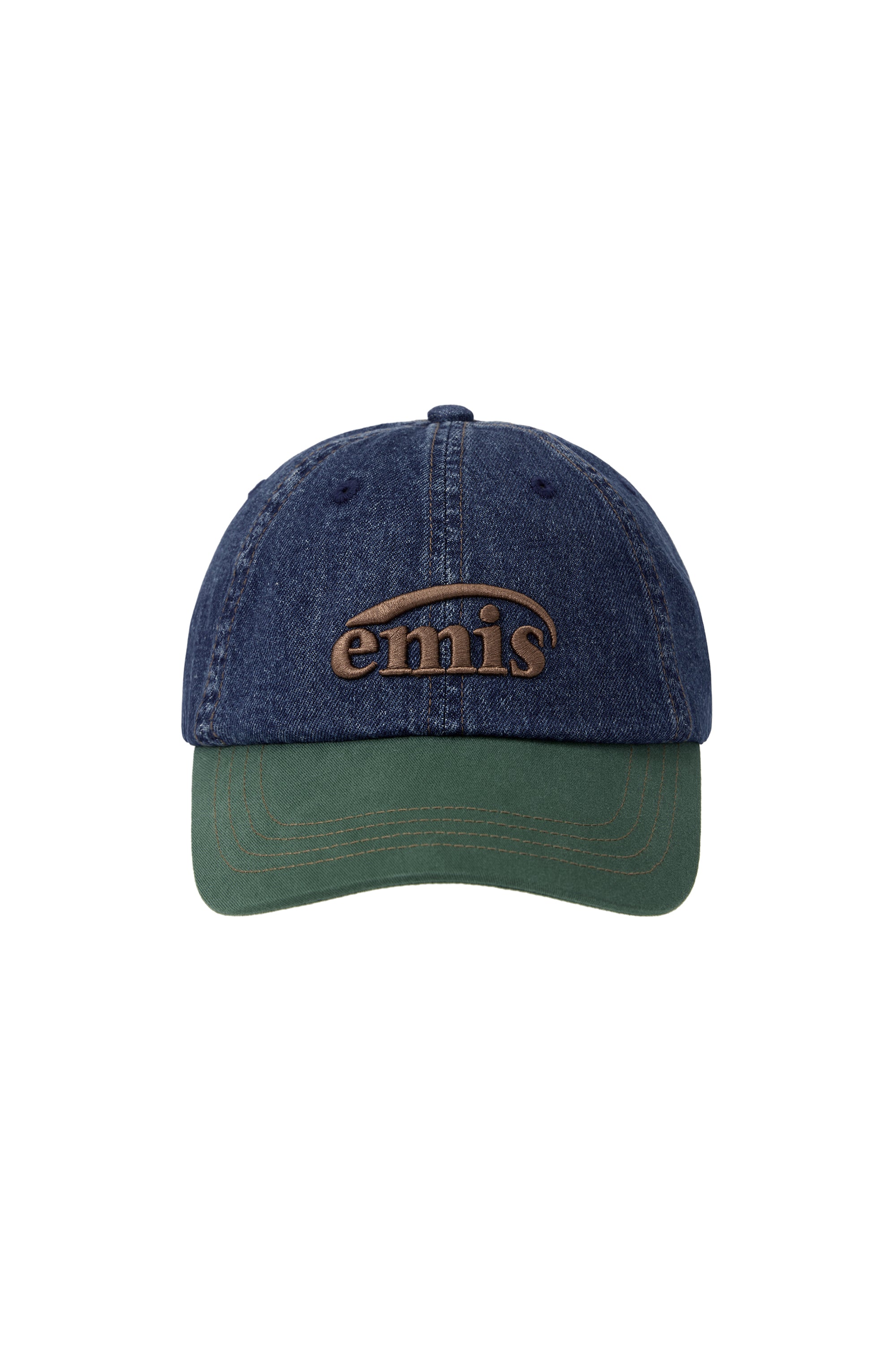 Emis - Washed Denim Ball Cap (Blue/Green) product image 1 | TRAB K-Fashion Australia
