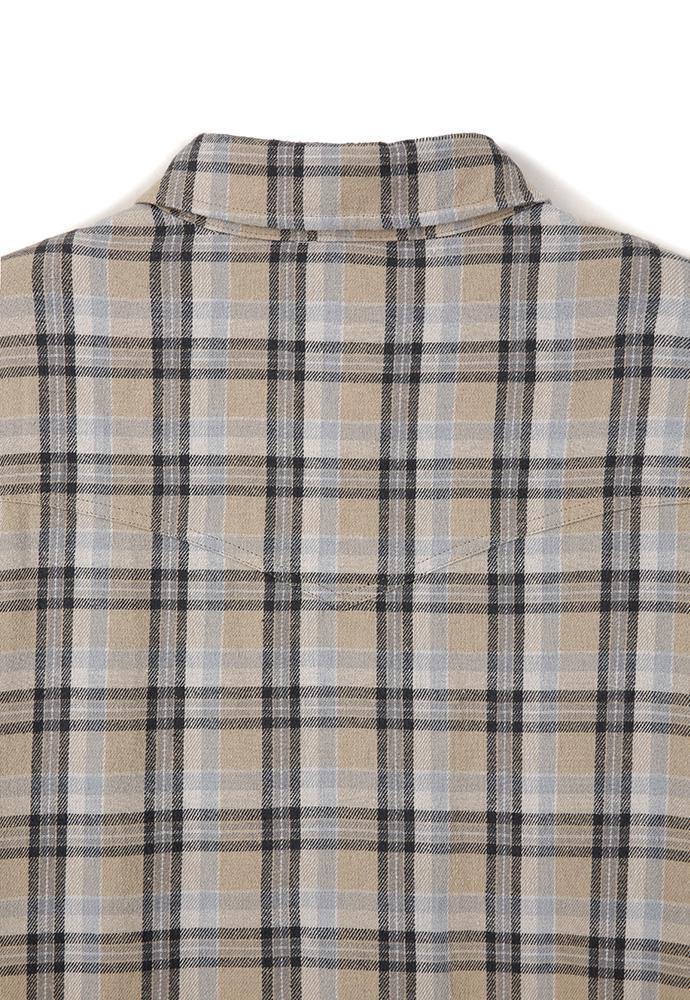 Art if acts - Washed Check Western Shirt (Stone/Grey) product image 11 | TRAB K-Fashion Australia