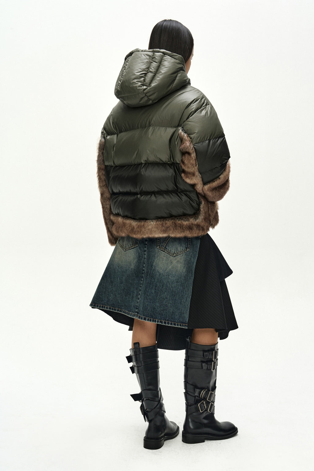 Andersson Bell - Copenhagen Down Fur Jacket (Khaki) product image 7 | TRAB K-Fashion Australia