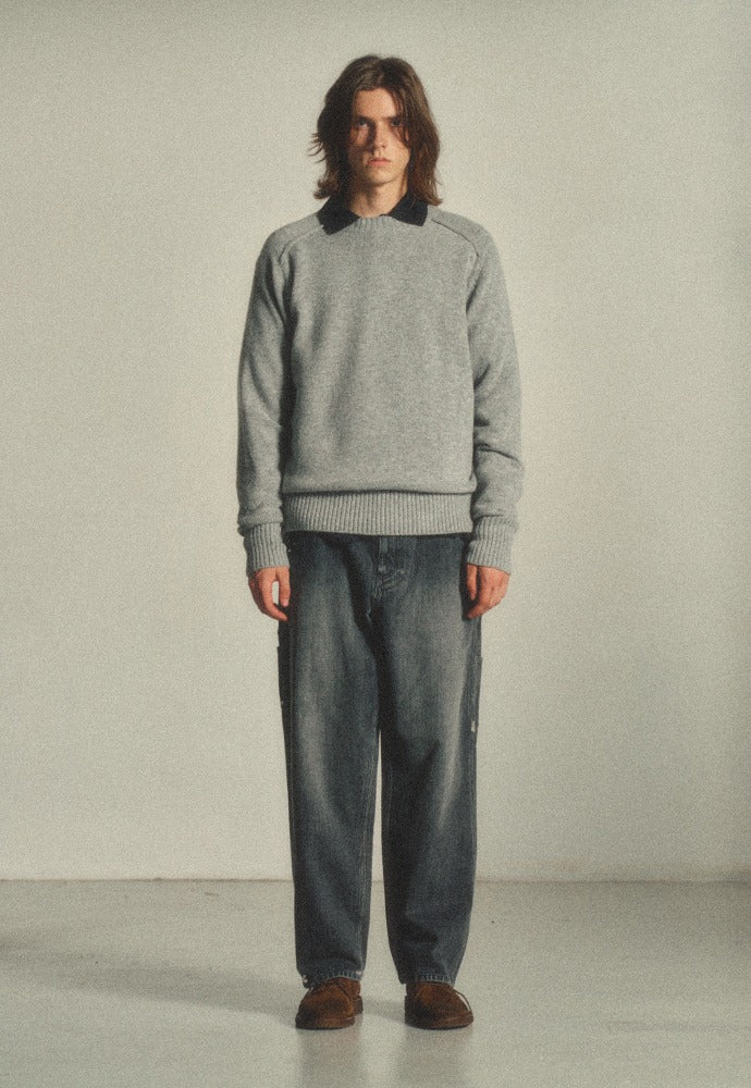 Art if acts - Washed Denim Carpenter Pants (Used Black) product image 1 | TRAB K-Fashion Australia