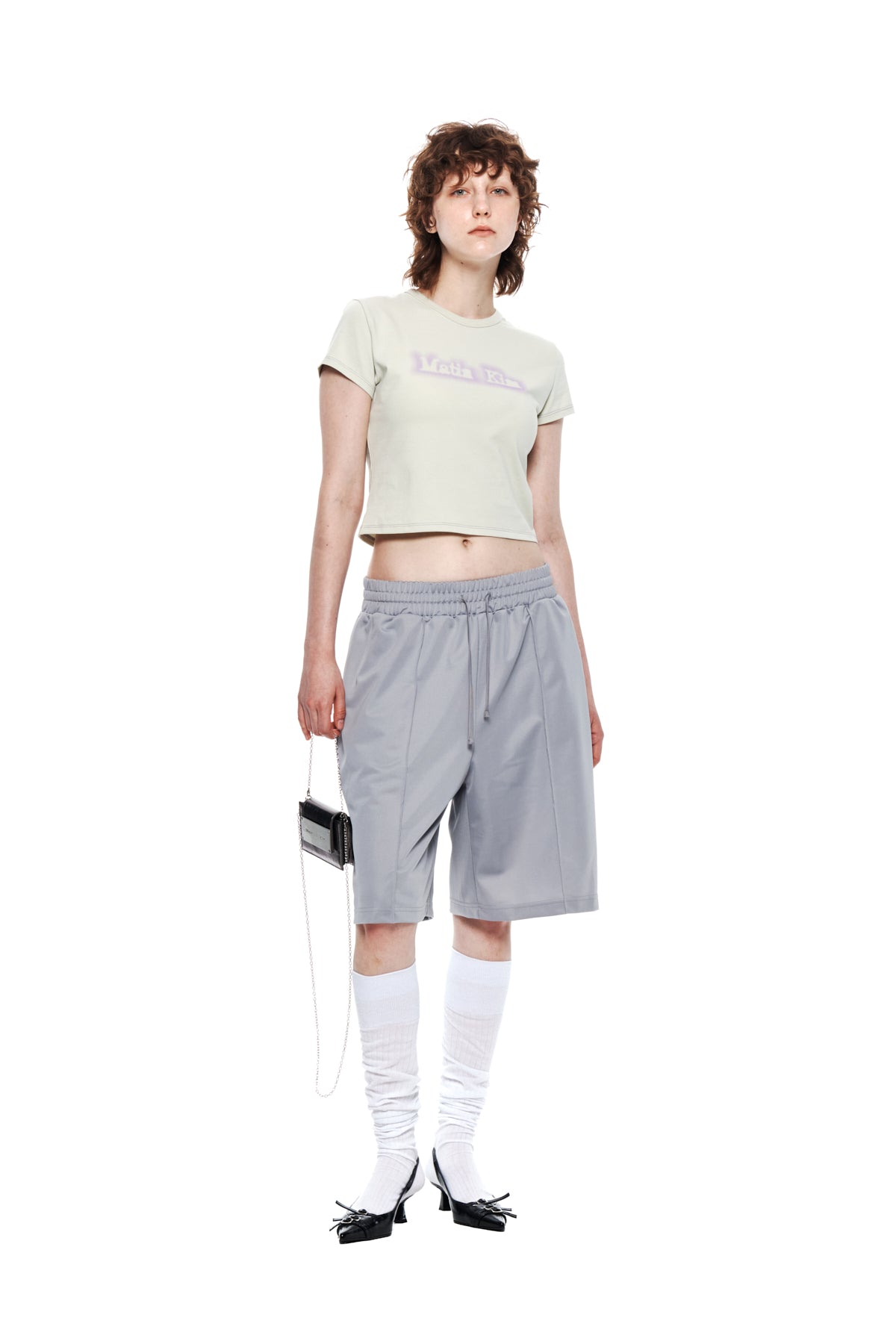 Matin Kim - Matin Shade Logo Crop Top (Light Green) product image 8 | TRAB K-Fashion Australia