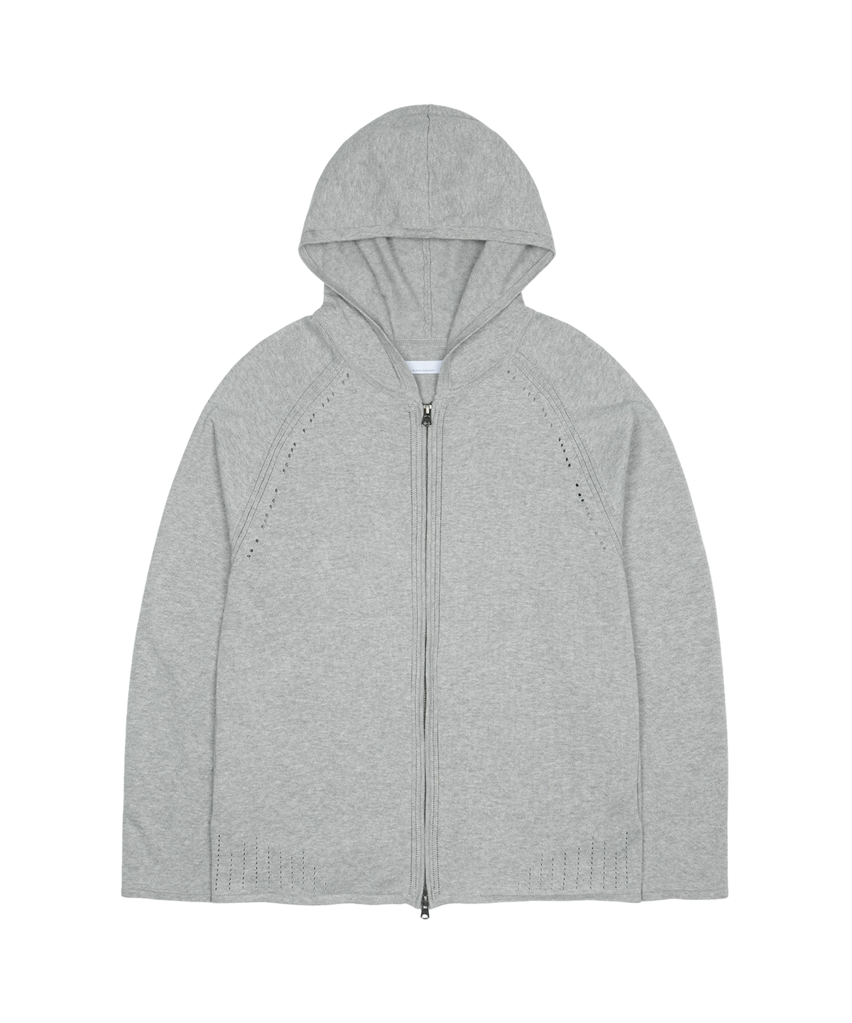 San San Gear - Knit Zip-Up Hoodie (Melange Grey) product image 1 | TRAB K-Fashion Australia