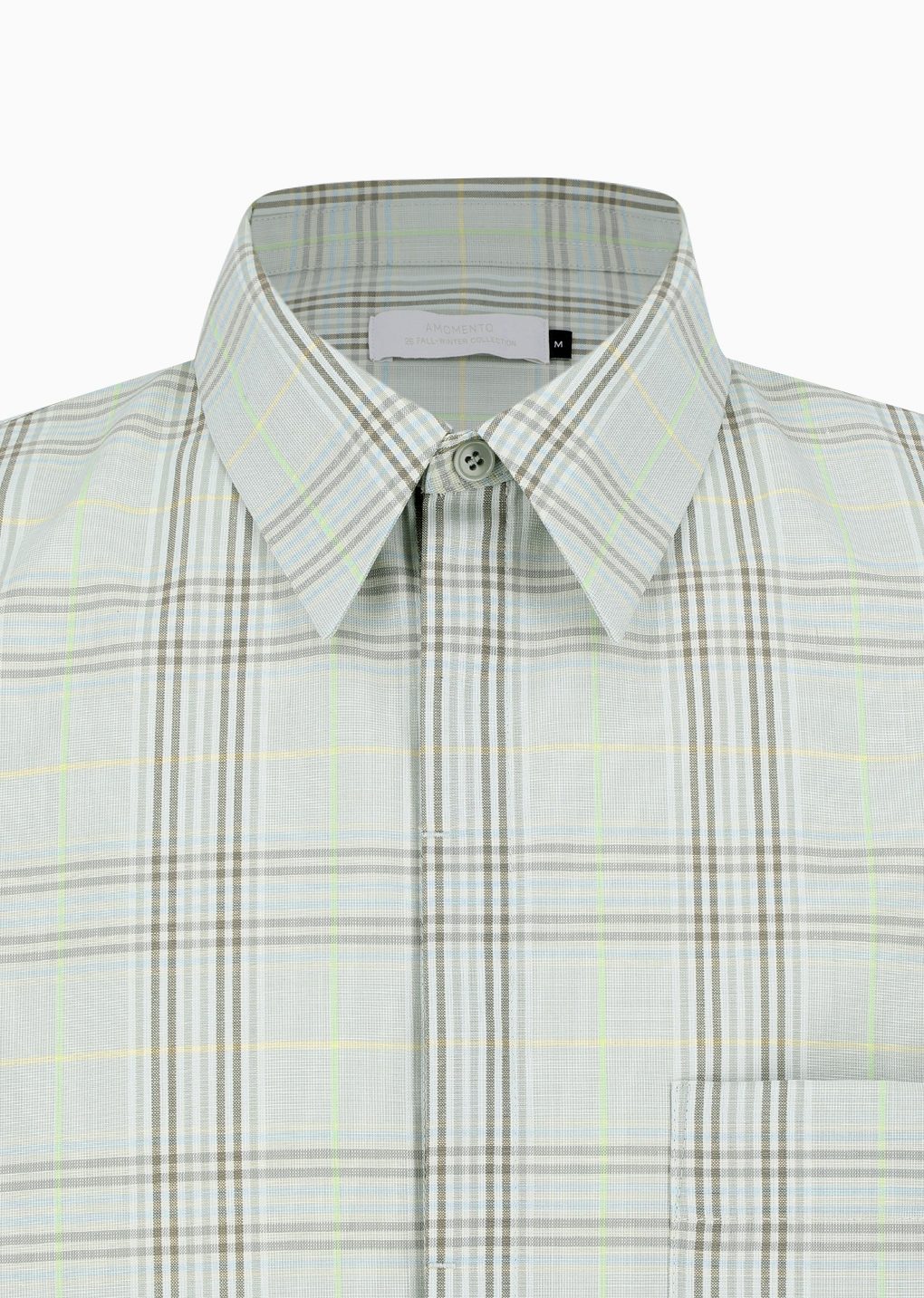 Amomento - Oversized pocket check shirt (Mint) product image 10 | TRAB K-Fashion Australia
