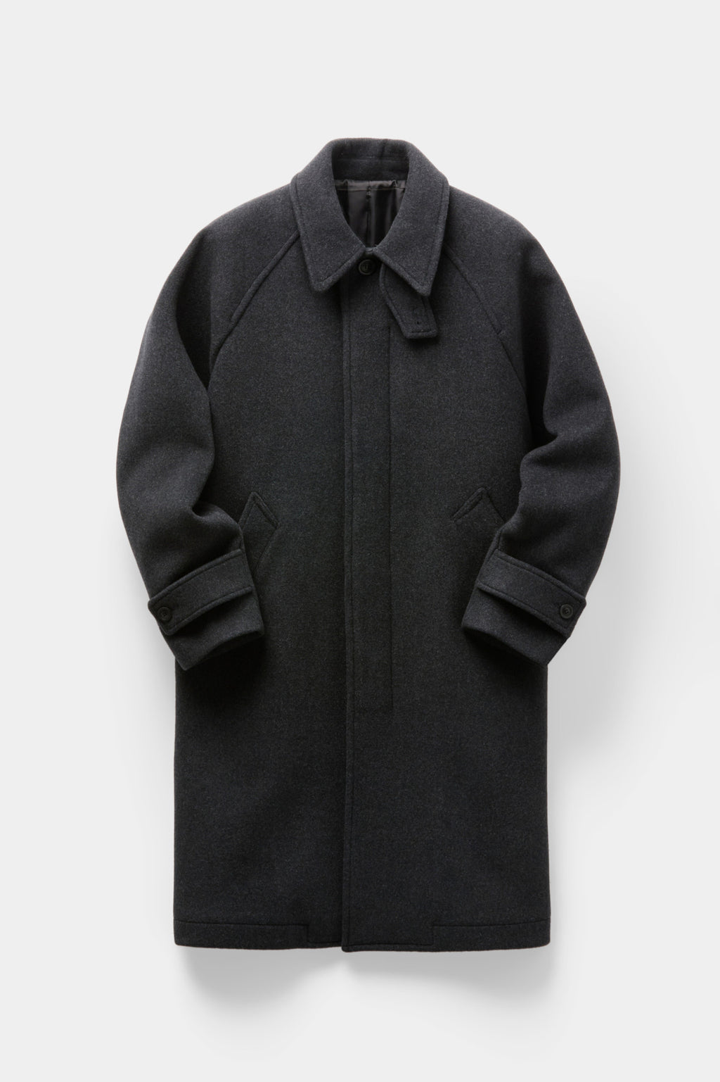 Coor - Belandi Cashmere Blend Balmacaan Coat (Melange Charcoal) product image 1 | TRAB K-Fashion Australia