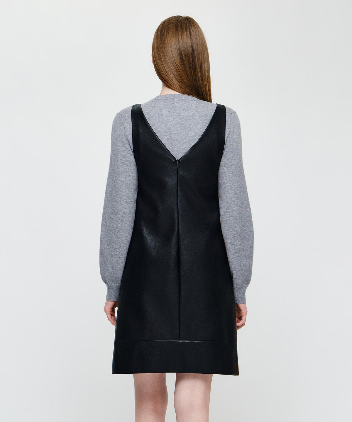 Marithe & Francois Girbaud - Faux Leather Sleeveless Mini Dress (Black) product image 4 | TRAB K-Fashion Australia