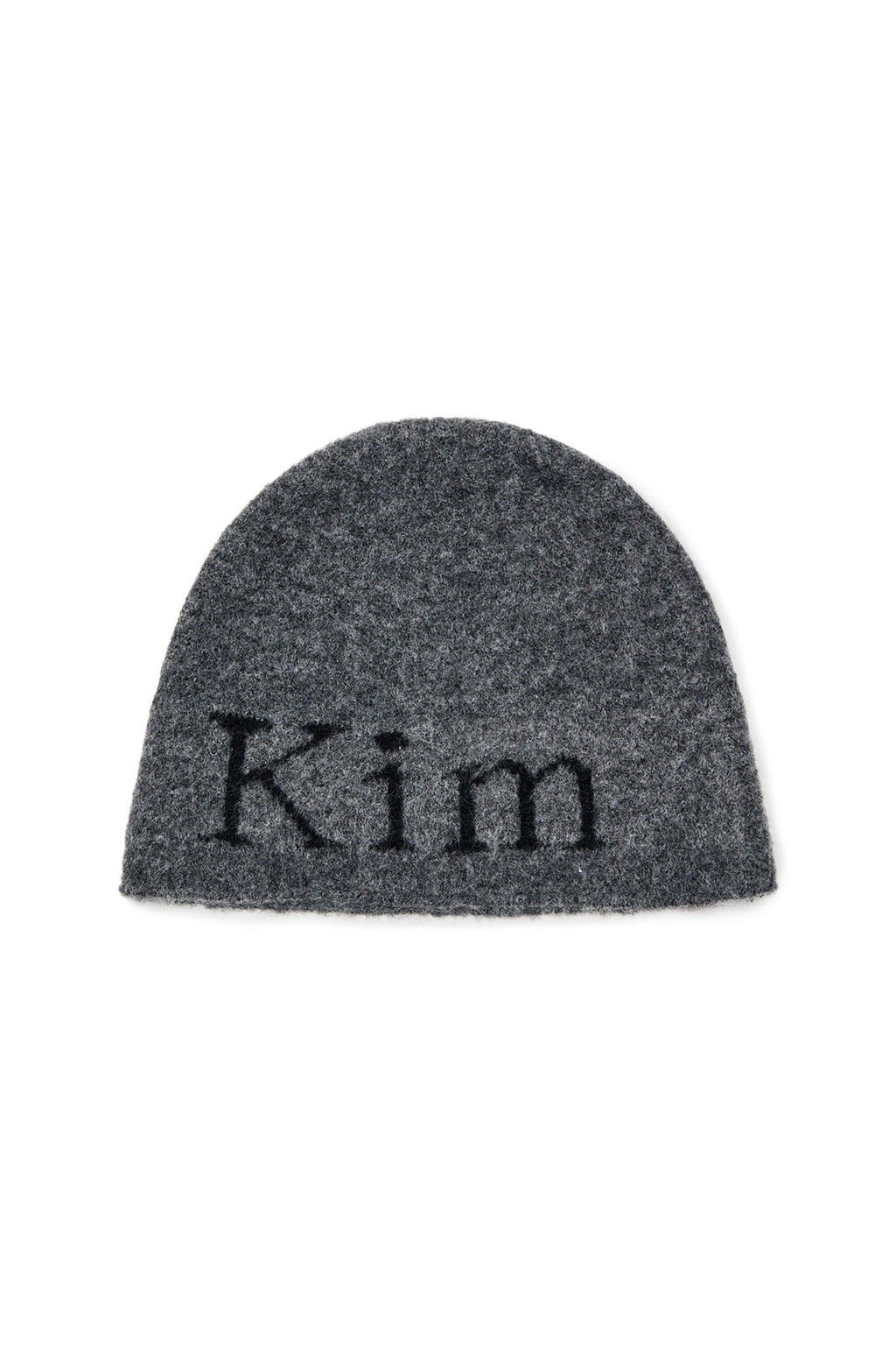 Matin Kim - Matin Logo Boucle Knit Beanie (Charcoal) product image 4 | TRAB K-Fashion Australia