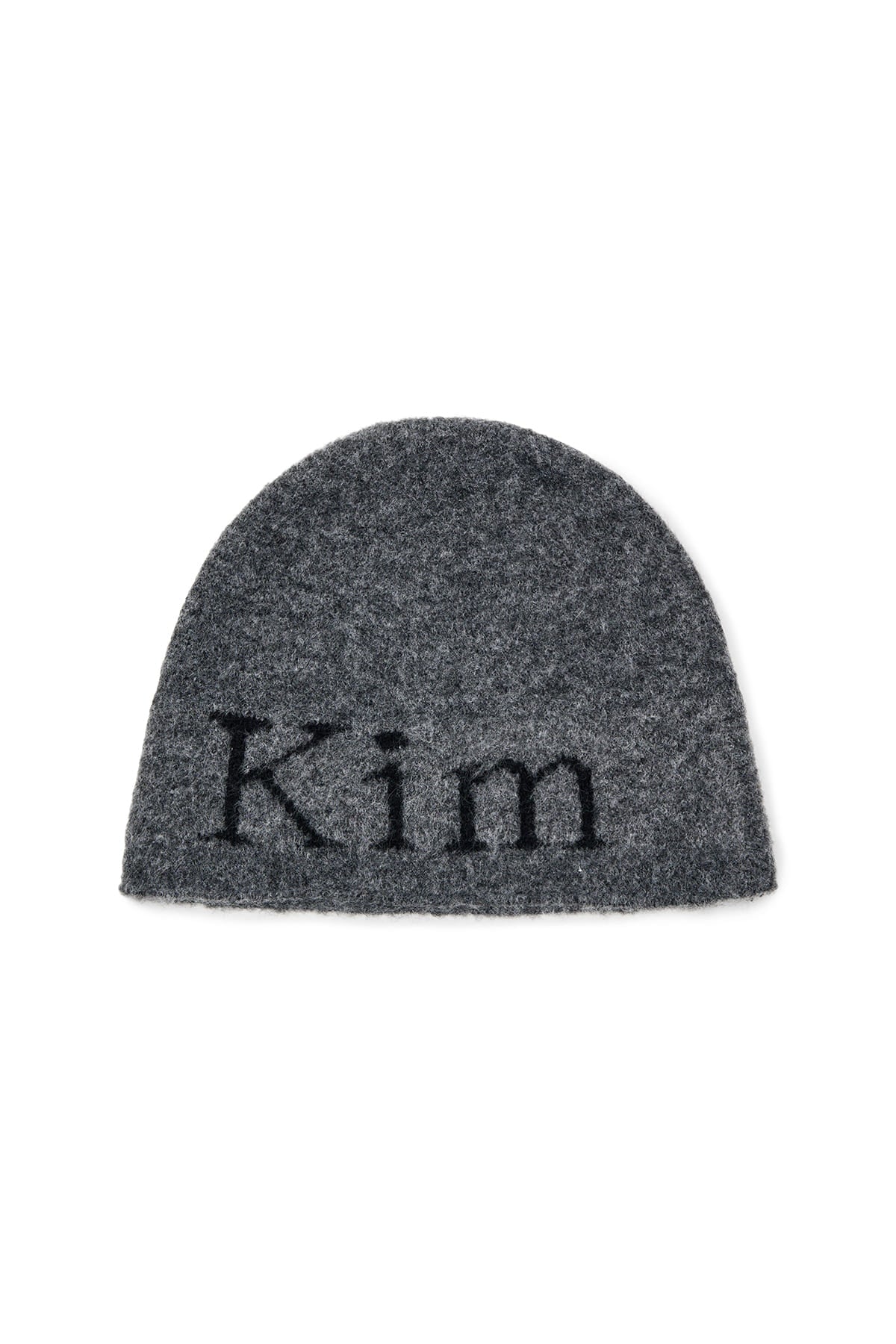 Matin Kim - Matin Logo Boucle Knit Beanie (Charcoal) product image 4 | TRAB K-Fashion Australia