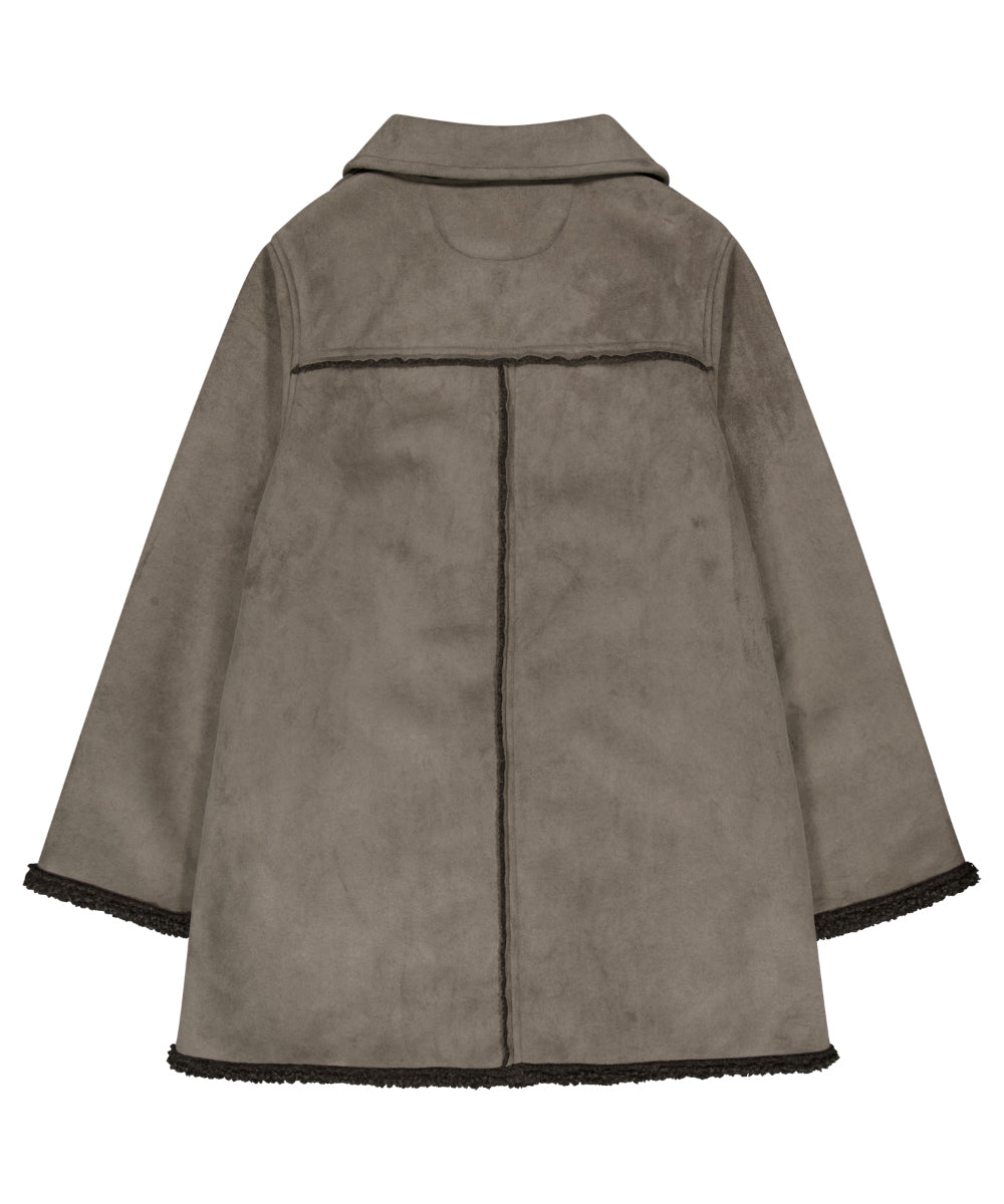 Coyseio - Round Collar Suede Jacket (Brown) product image 20 | TRAB K-Fashion Australia