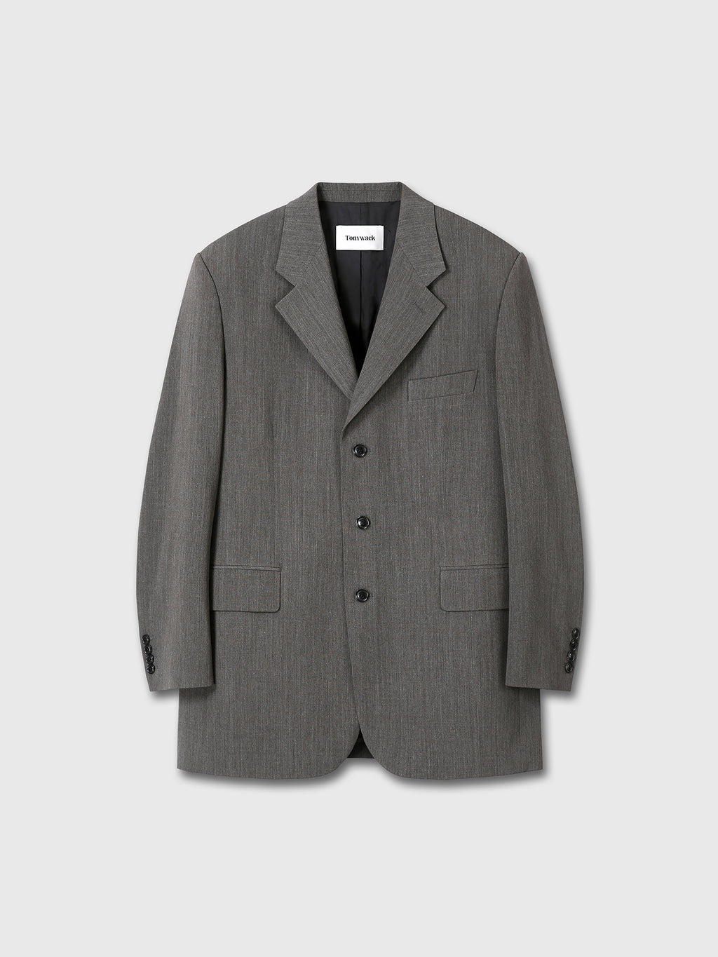 Tonywack - Melange Wool Oversized Tailored Jacket (Melange Grey) product image 11 | TRAB K-Fashion Australia