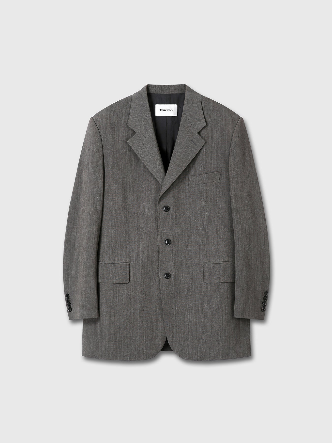 Tonywack - Melange Wool Oversized Tailored Jacket (Melange Grey) product image 11 | TRAB K-Fashion Australia