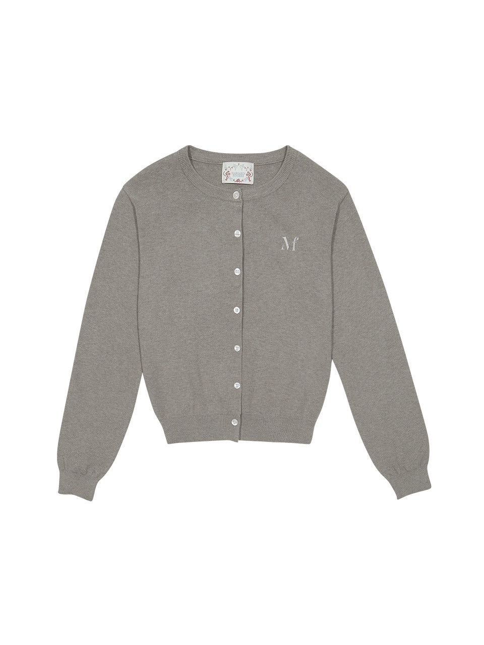 Margarin Fingers - Logo Plain Cardigan (Grey) product image 2 | TRAB K-Fashion Australia