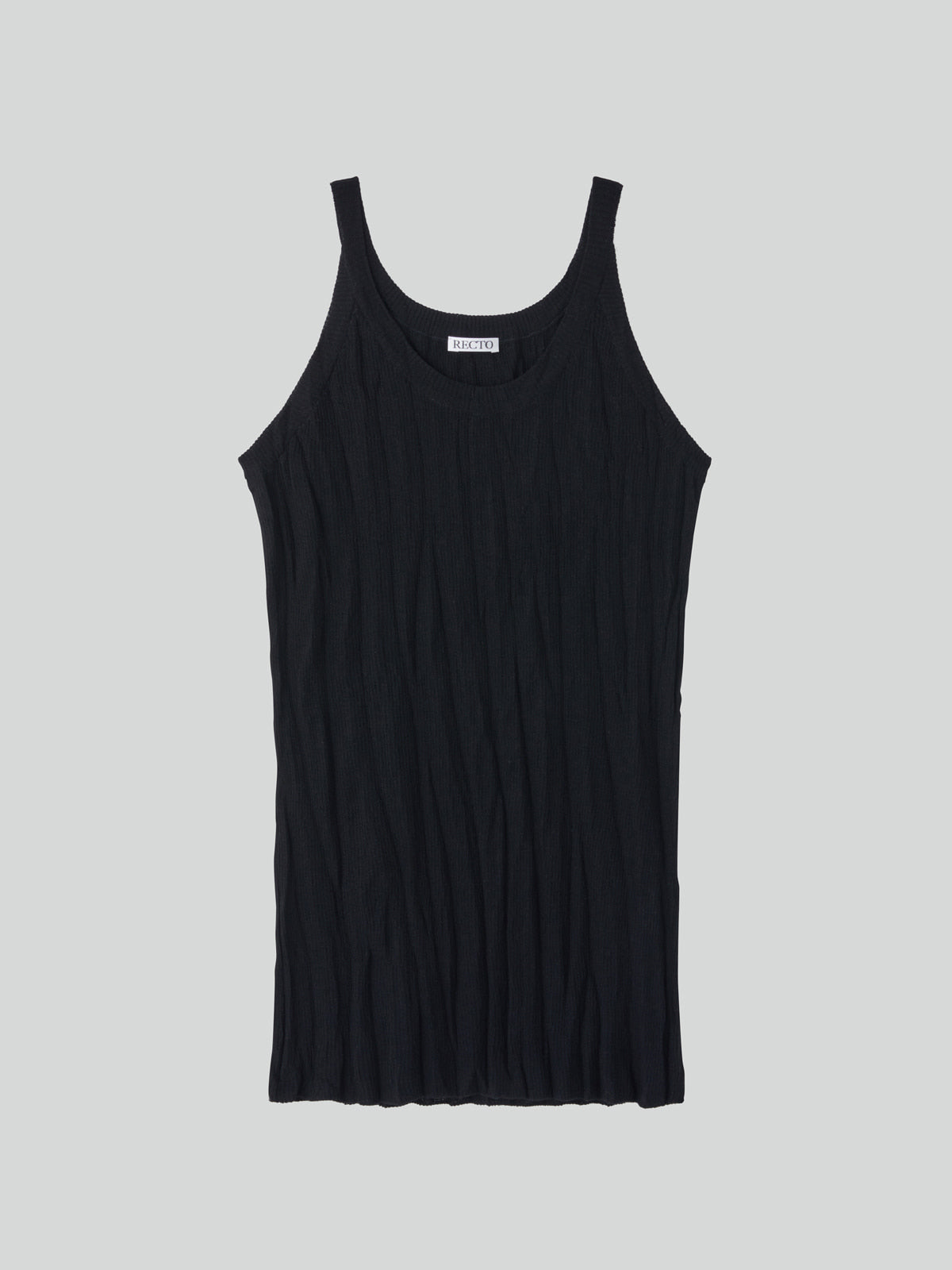 Recto - Crease Knit Tank Top (Black) product image 5 | TRAB K-Fashion Australia