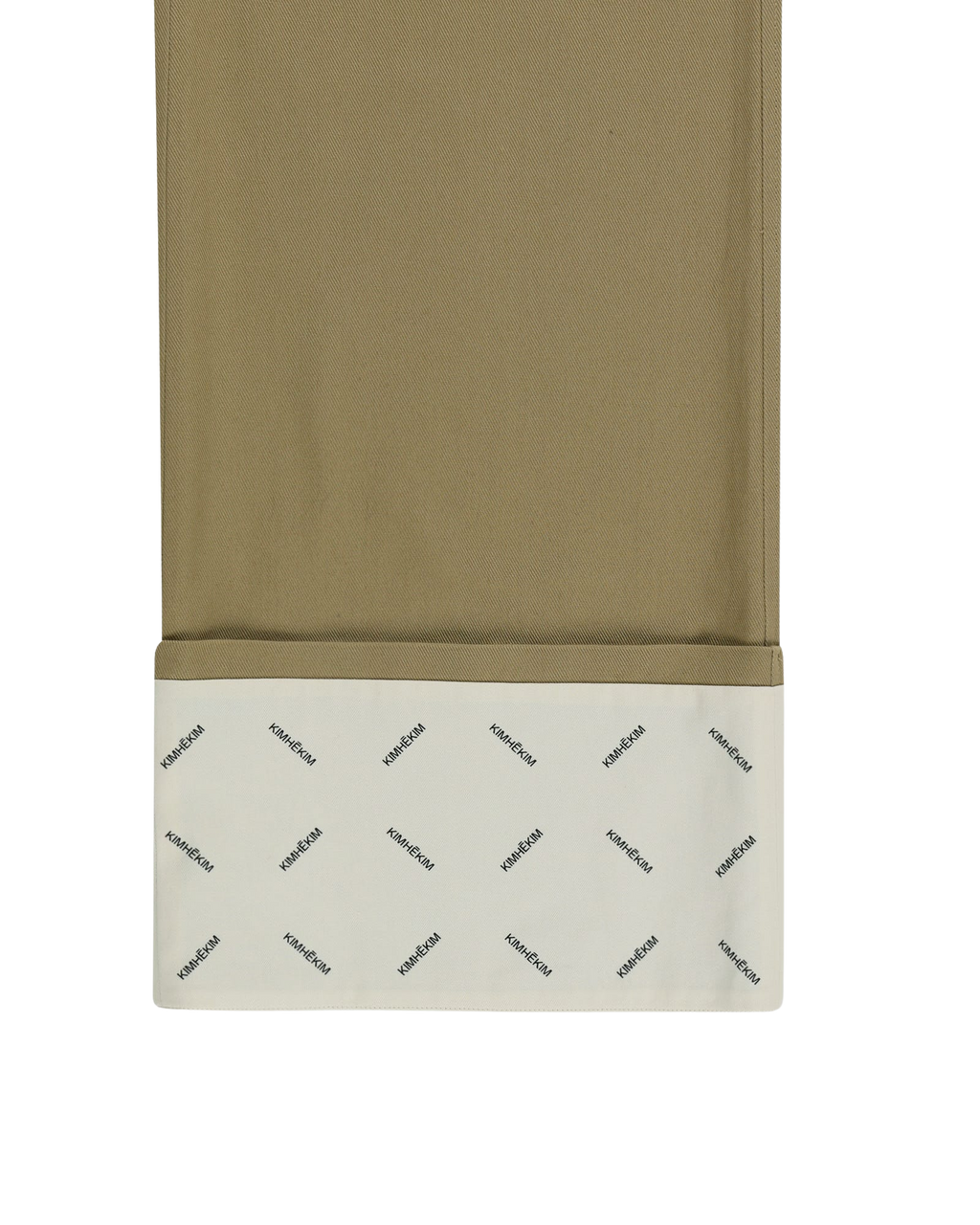 Kimhe Kim - Bicolor Logo Printed Rolled Up Pants (Beige) product image 11 | TRAB K-Fashion Australia