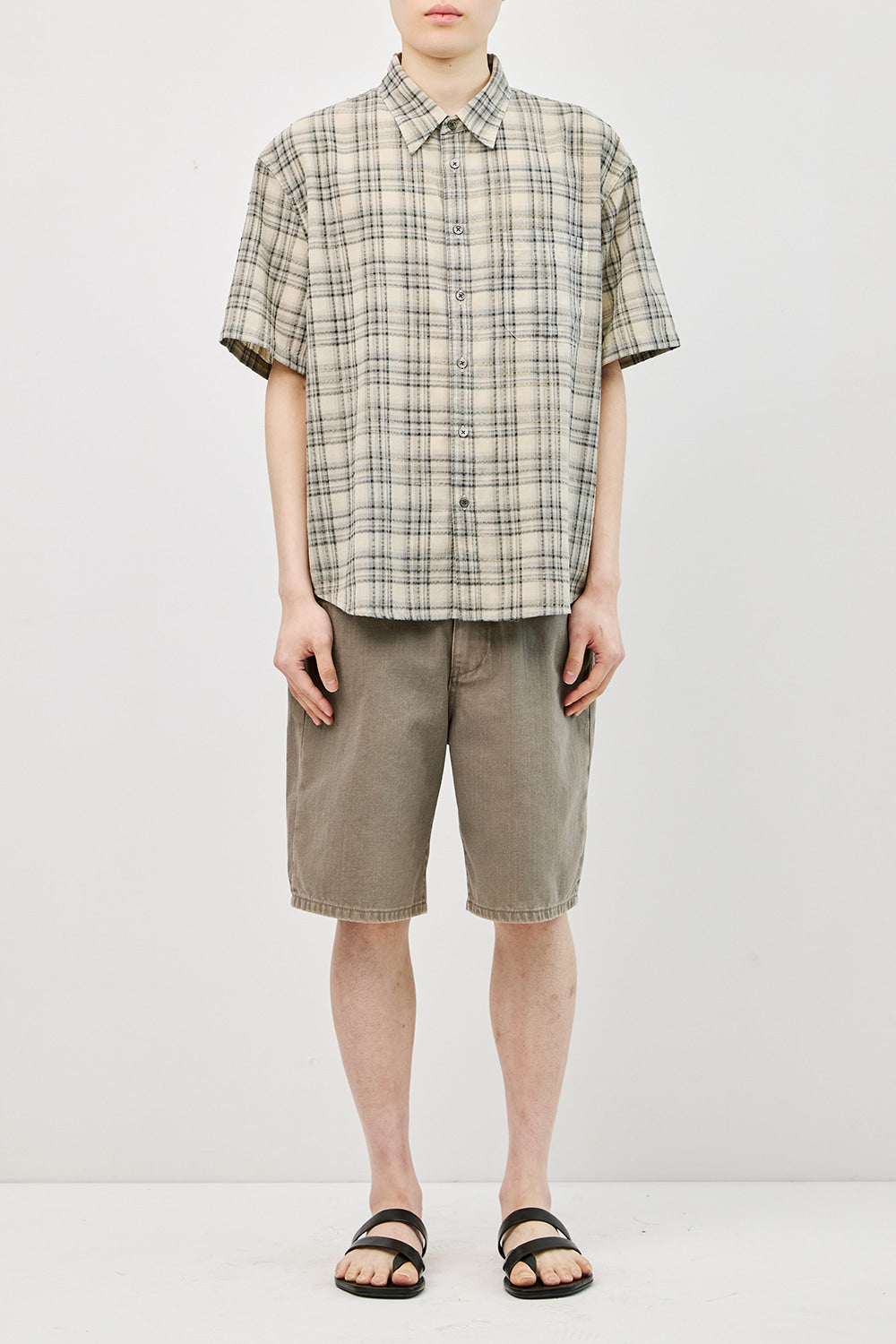 Hatchingroom - Bleached Shorts (Olive) product image 9 | TRAB K-Fashion Australia