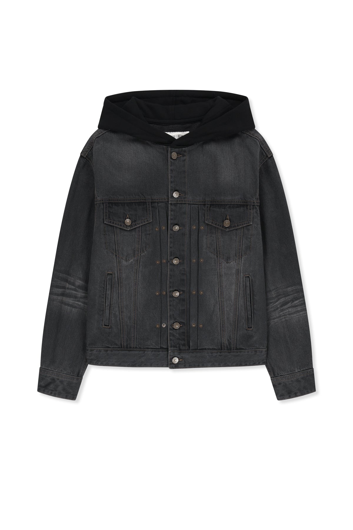 Matin Kim - Western Panel Hooded Denim Jumper (Black) product image 1 | TRAB K-Fashion Australia