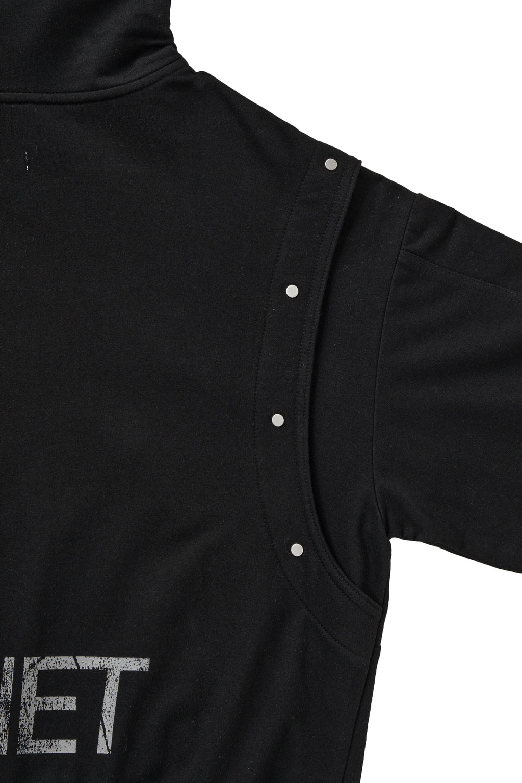 Deinet - Metal Detail Hood Zip Up (Black) product image 4 | TRAB K-Fashion Australia