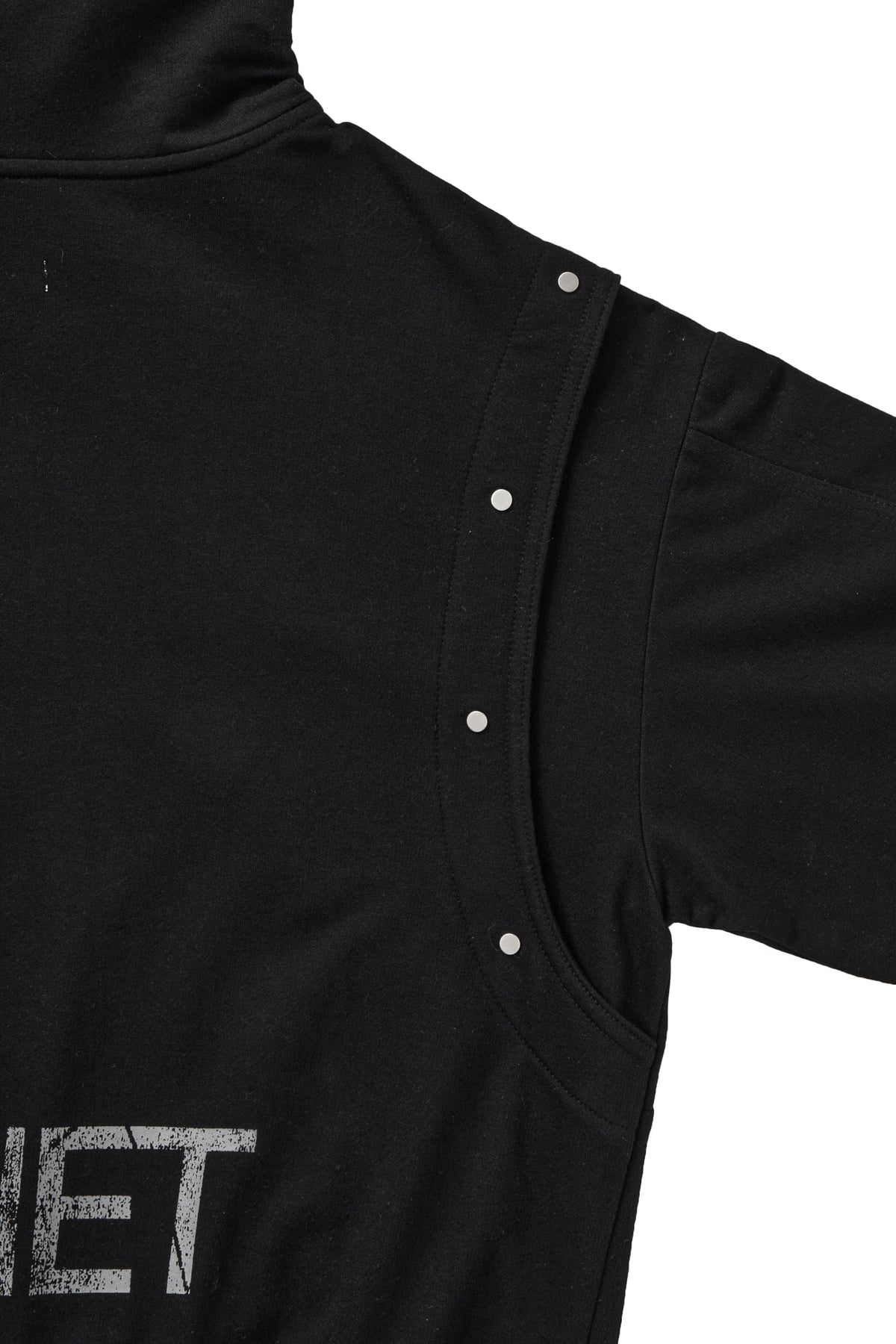 Deinet - Metal Detail Hood Zip Up (Black) product image 4 | TRAB K-Fashion Australia