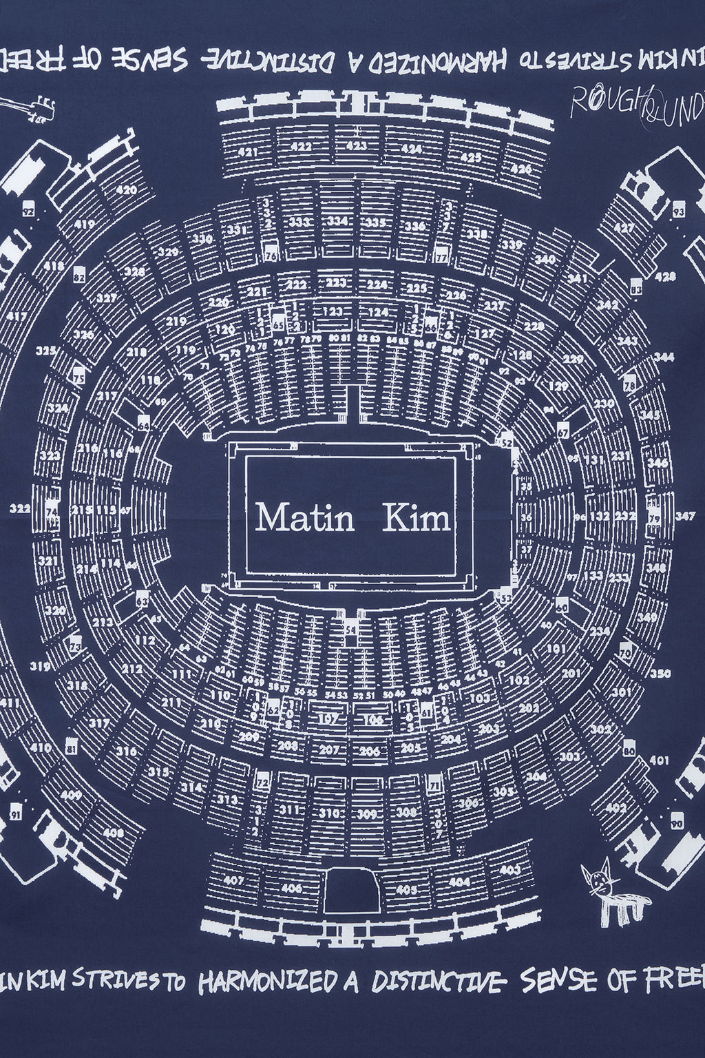 Matin Kim - Matin Logo Festa Bandana (Navy) product image 3 | TRAB K-Fashion Australia