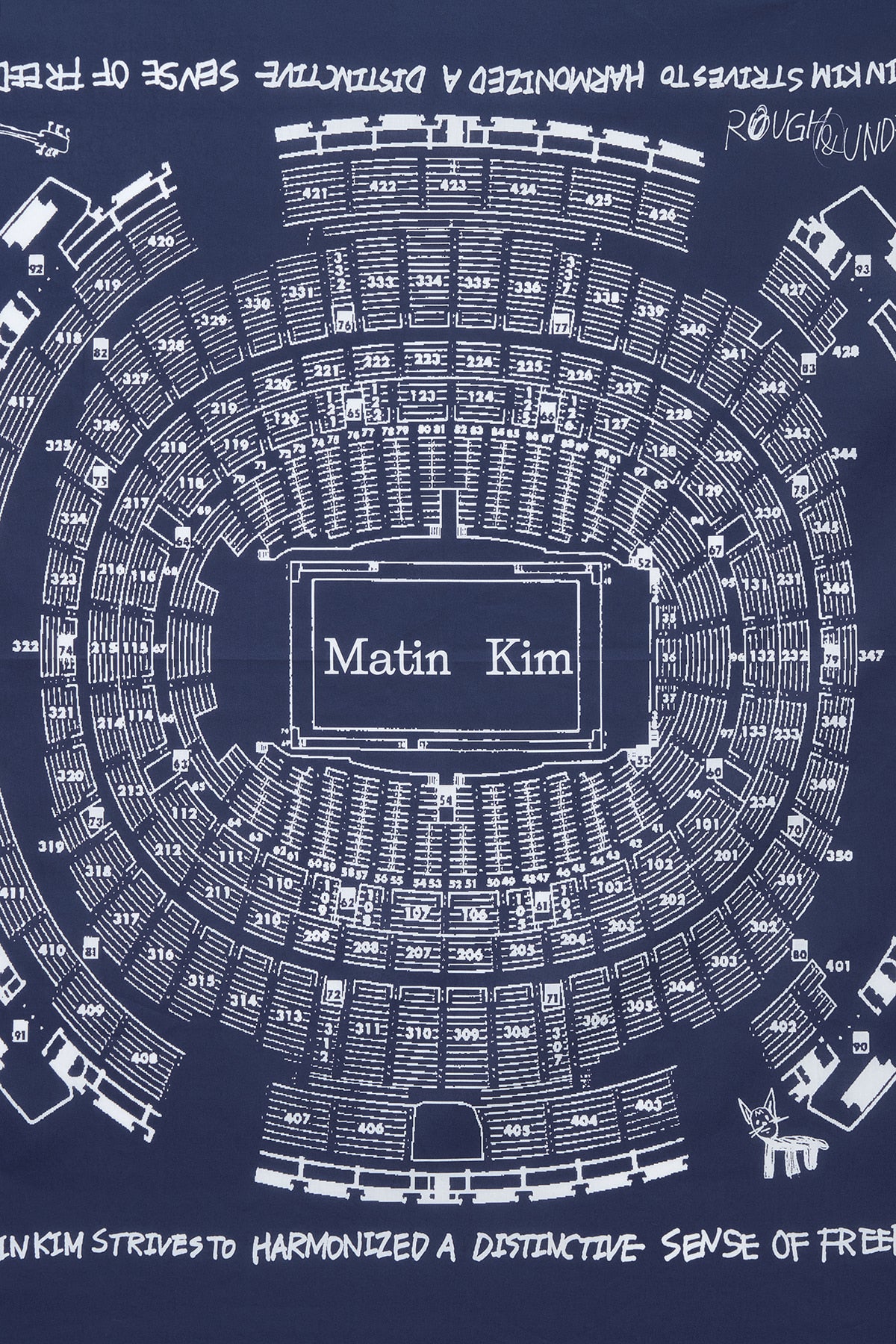 Matin Kim - Matin Logo Festa Bandana (Navy) product image 3 | TRAB K-Fashion Australia
