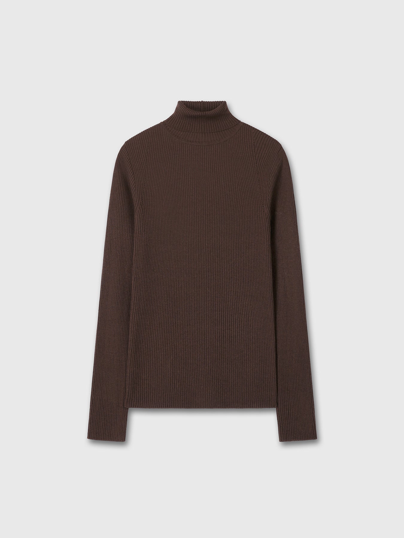 Tonywack - Slim-Fit Ribbed Turtleneck (Brown) product image 8 | TRAB K-Fashion Australia