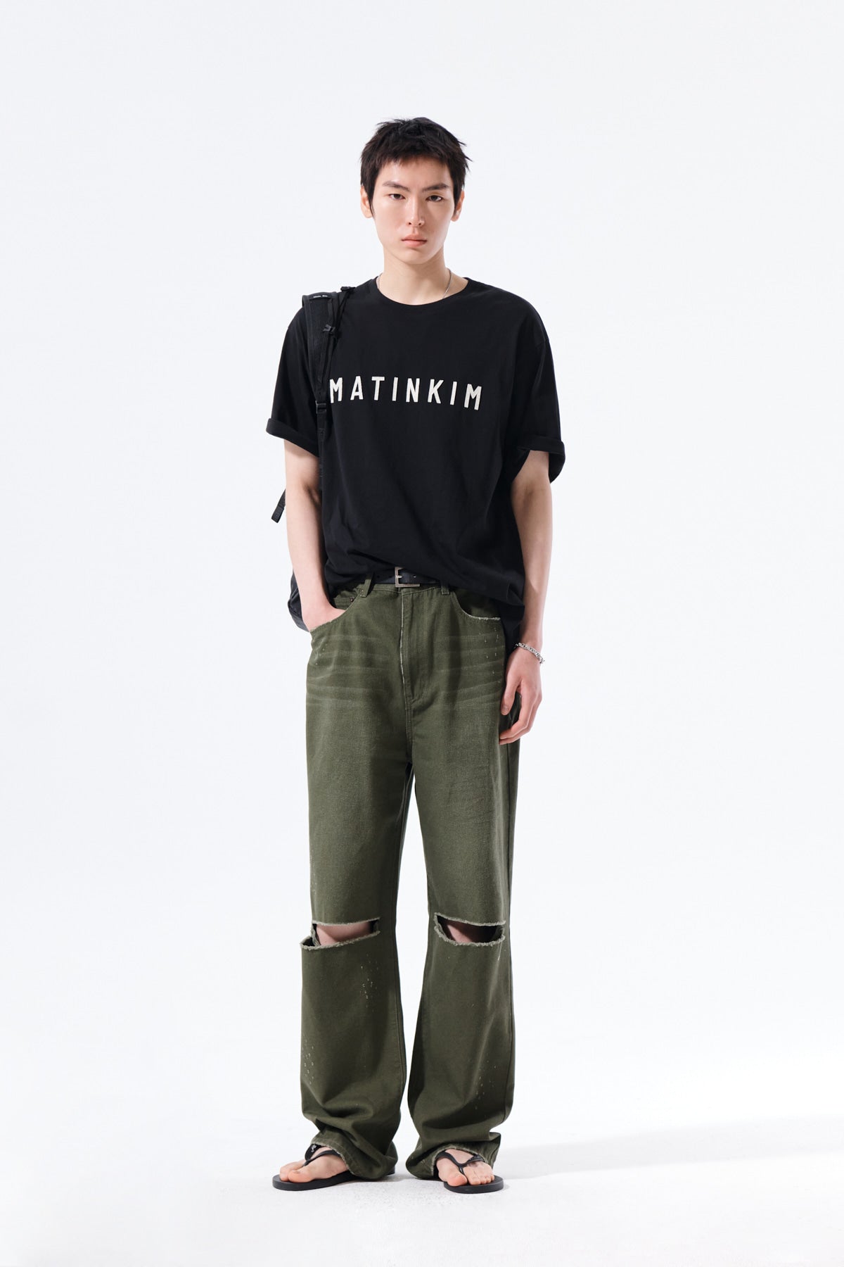 Matin Kim - Applique Felt Logo Top (Black) product image 9 | TRAB K-Fashion Australia